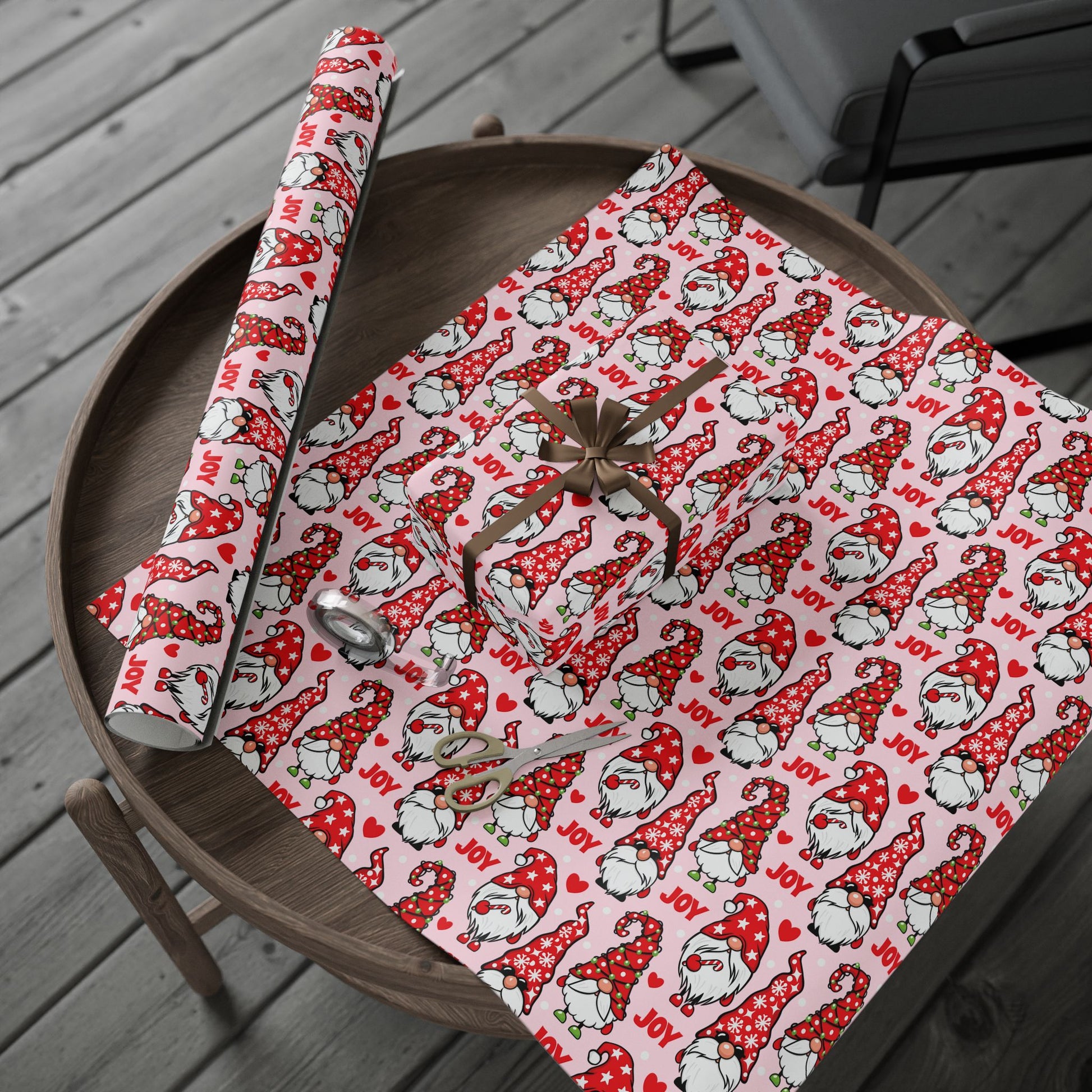 Wrapping Papers, Festive Gnomes Christmas Gift Wrap, Holiday Wrapping, Eco-Friendly Gift Packaging, Wrapping Paper Rolls, Gift Wrap Sheets, - aMOOsing Designs