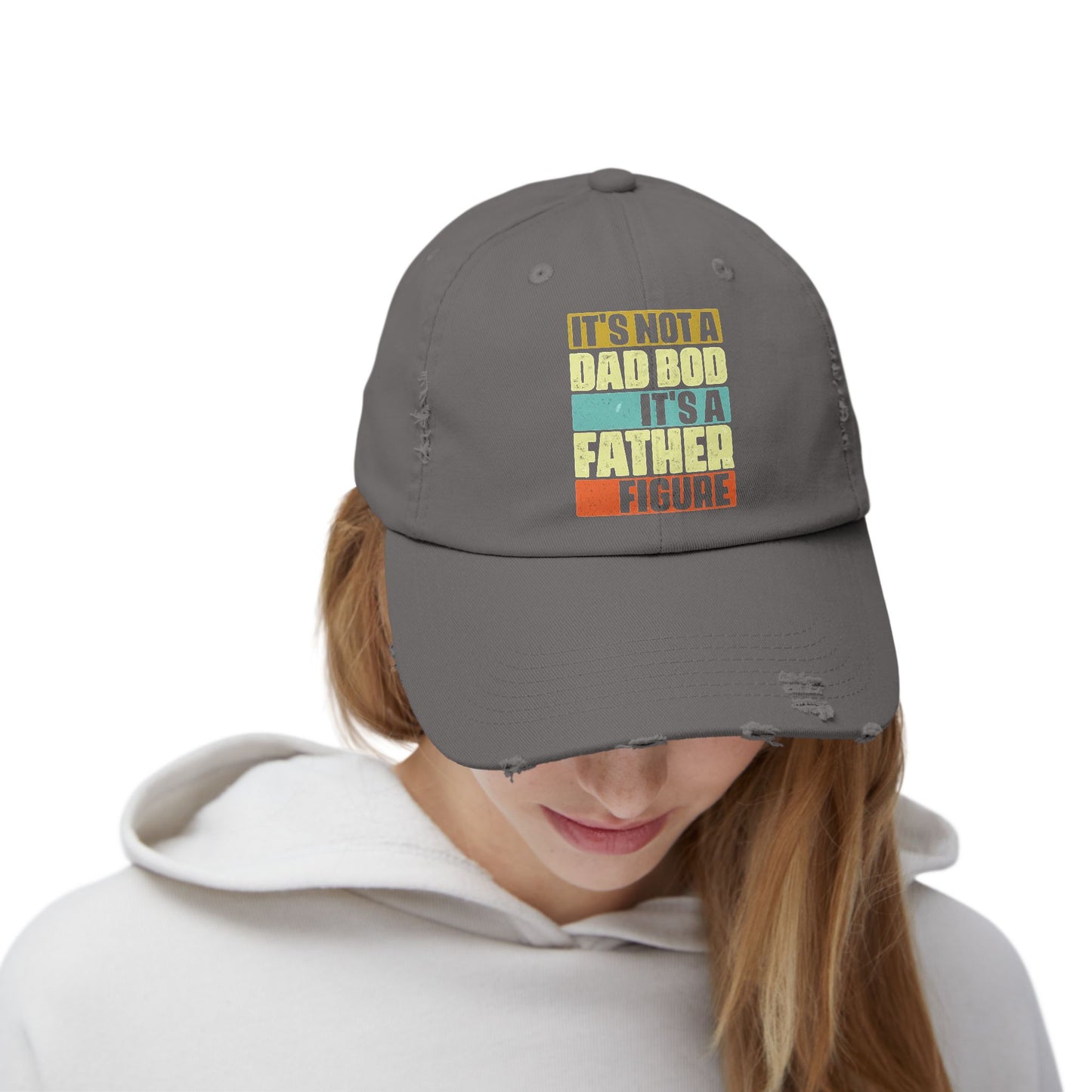 Fun Distressed Cap - It's Not a Dad Bod, It's a Fathered Figure, Trendy Gift for Dads, Casual Adventure Hat, Father's Day Gift, [...]