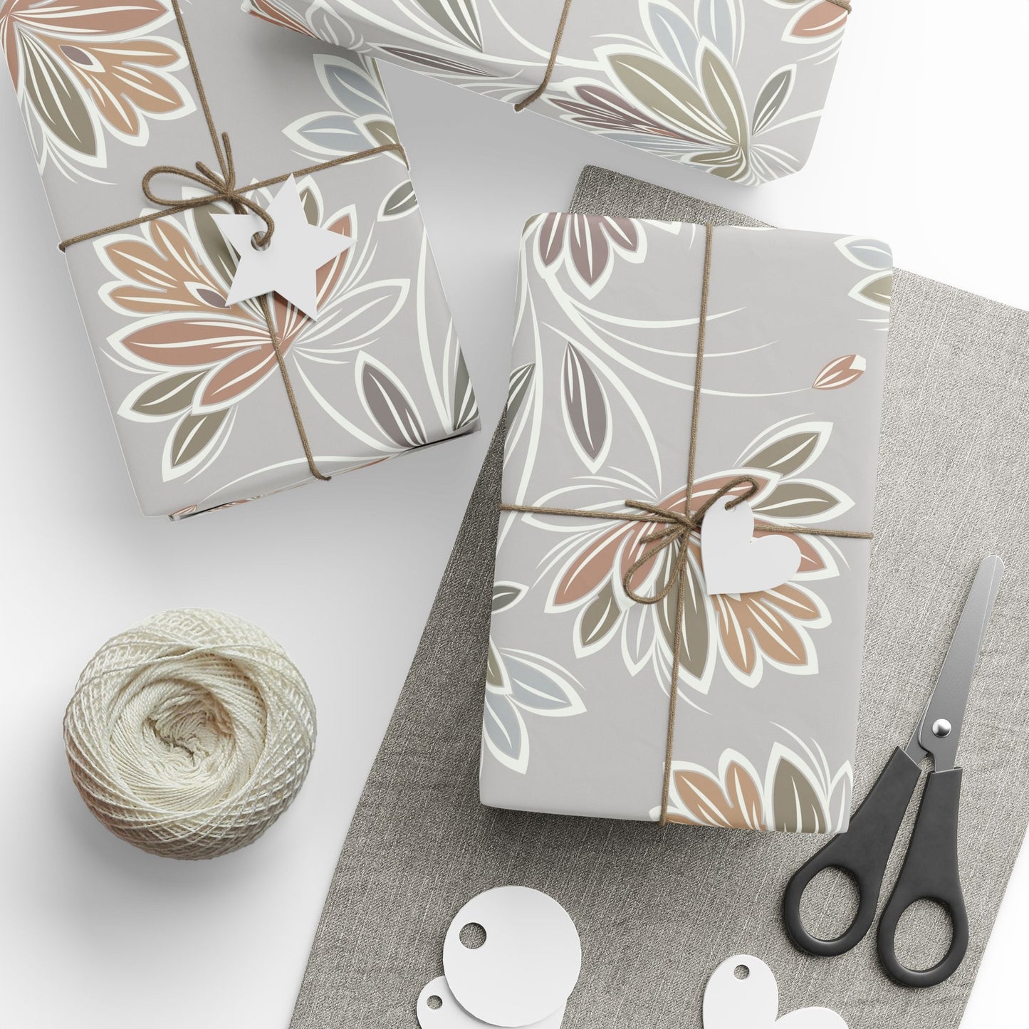Floral Wrapping Paper - Elegant Gift Wrap for Special Occasions, Eco-Friendly, Birthday, Wedding, Holiday Gifts - aMOOsing Designs