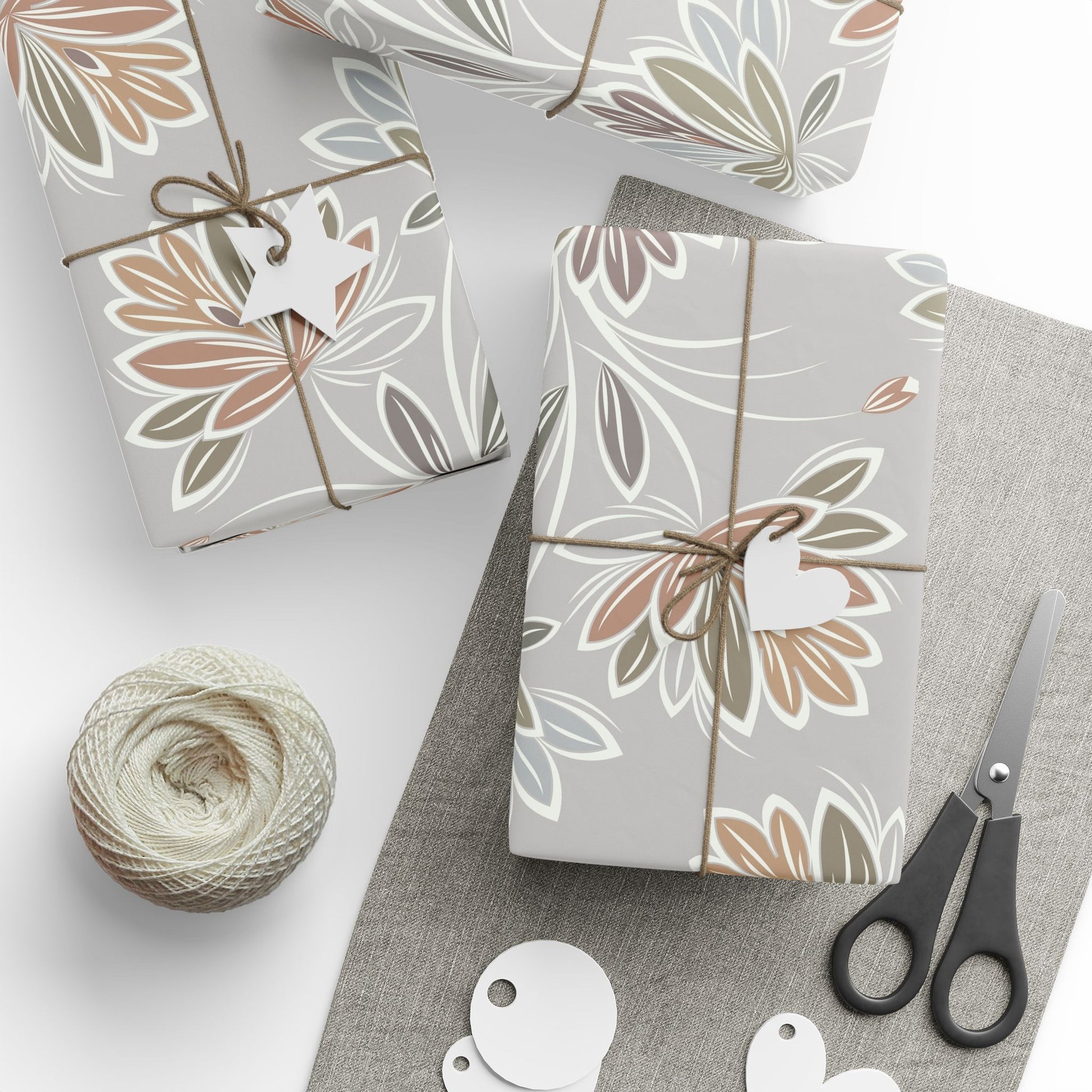 Floral Wrapping Paper - Elegant Gift Wrap for Special Occasions, Eco-Friendly, Birthday, Wedding, Holiday Gifts - aMOOsing Designs