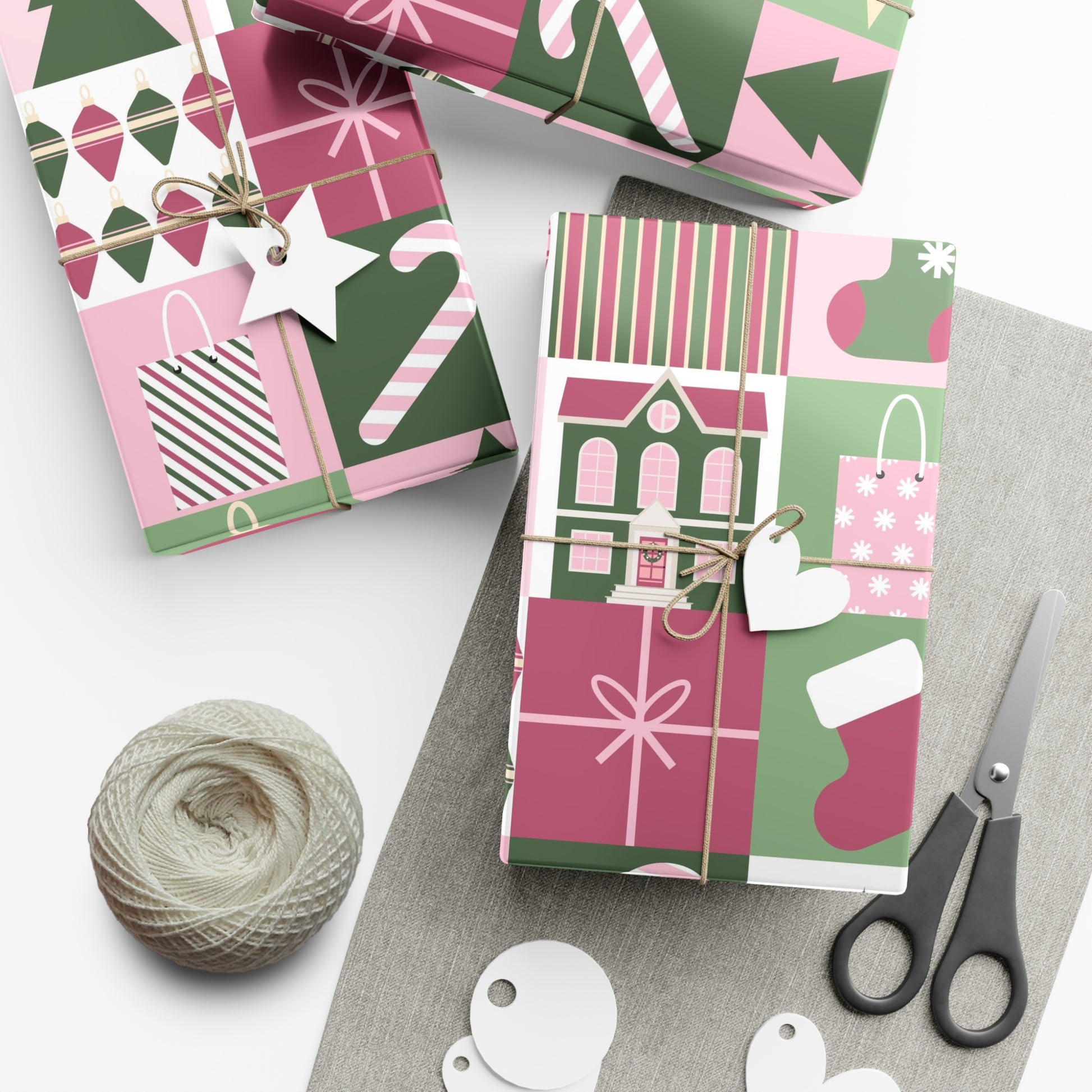 Festive Holiday Gift Wrap Papers - Christmas Patterns for Joyful Gifting - aMOOsing Designs