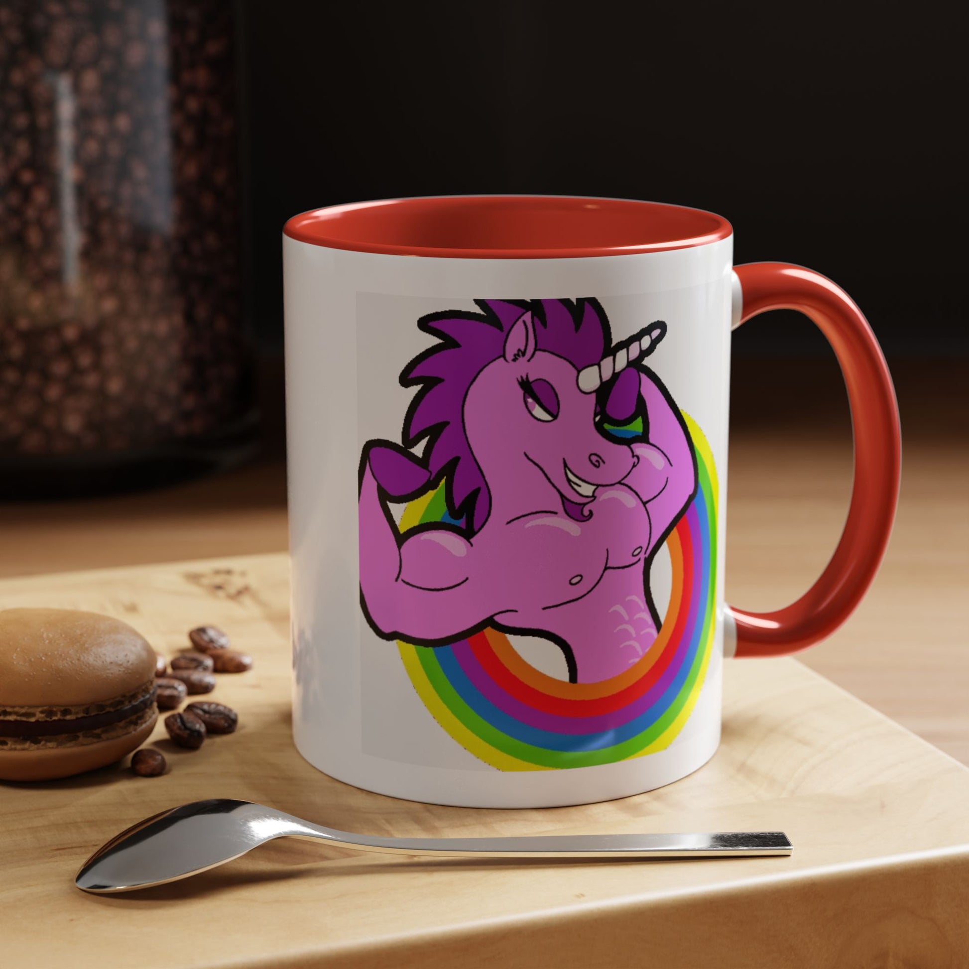 Mug Flexing Unicorn Coffee Mug (11, 15oz) - aMOOsing Designs
