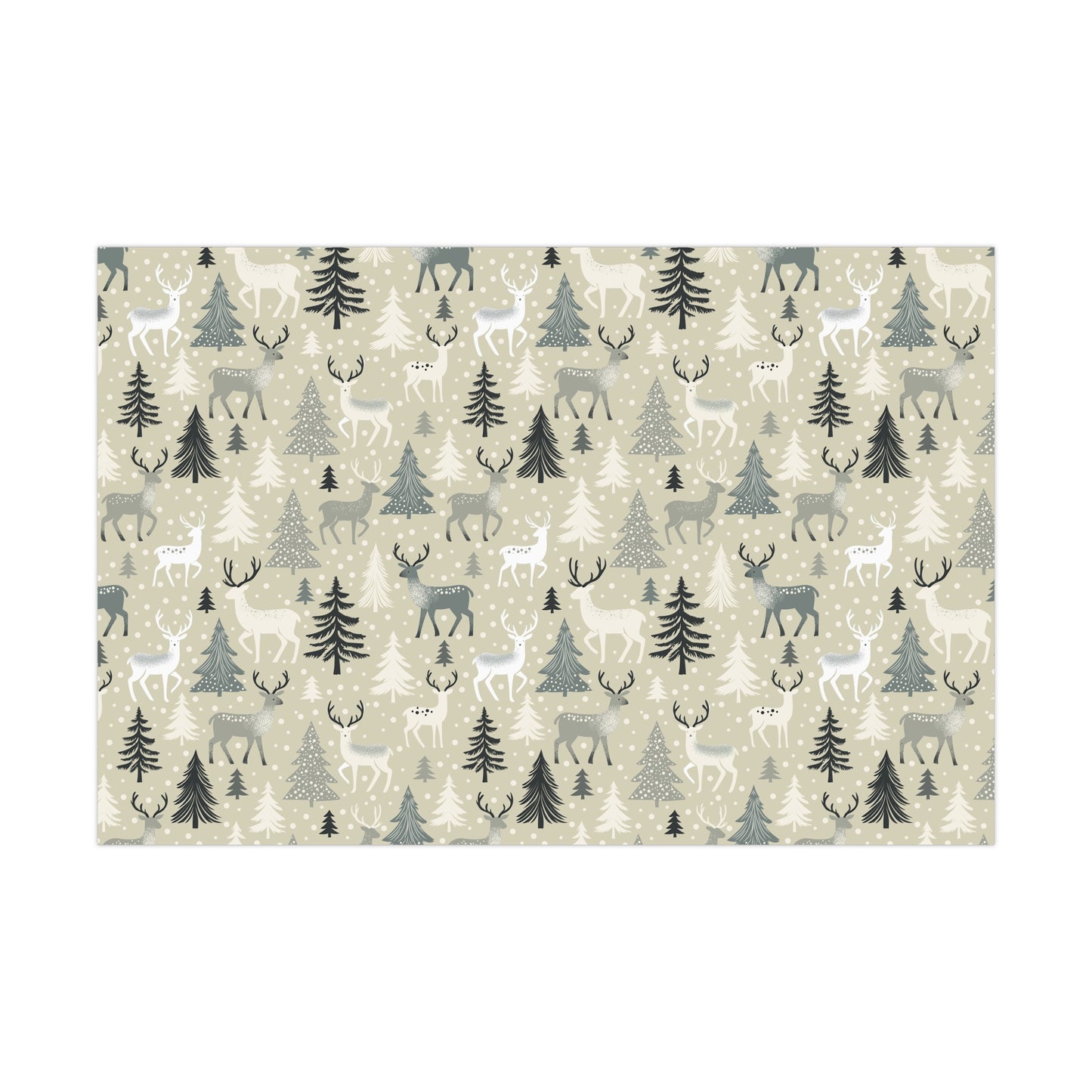 Gift Wrap Papers - Rustic Forest Holiday Cheer & Nature-Inspired Design - aMOOsing Designs