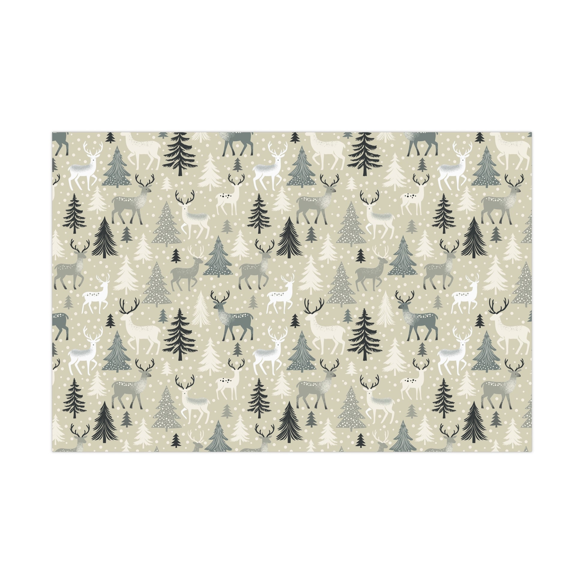 Gift Wrap Papers - Rustic Forest Holiday Cheer & Nature-Inspired Design - aMOOsing Designs