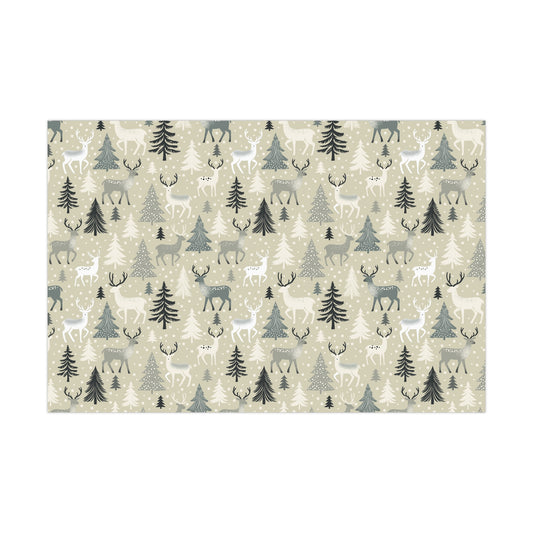 Gift Wrap Papers - Rustic Forest Holiday Cheer & Nature-Inspired Design - aMOOsing Designs