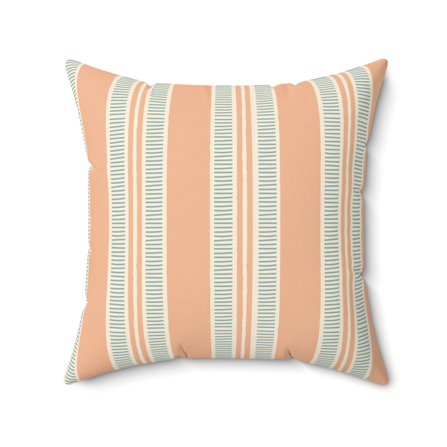 Modern Minimalist Square Pillow, Cozy Decorative Cushion for Living Room, Gift for Home Decor Lovers, Neutral Striped Accent - aMOOsing Designs