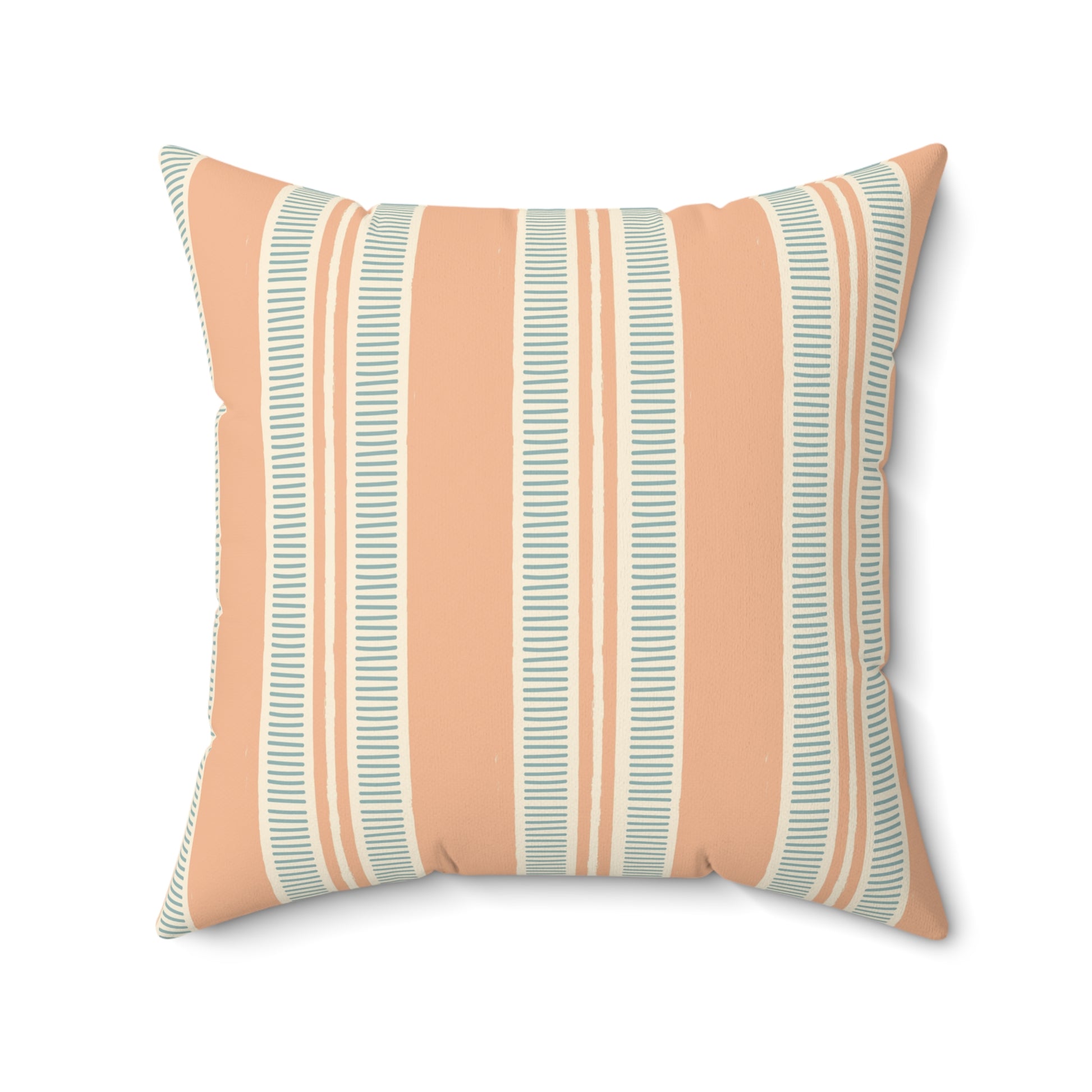 Modern Minimalist Square Pillow, Cozy Decorative Cushion for Living Room, Gift for Home Decor Lovers, Neutral Striped Accent - aMOOsing Designs