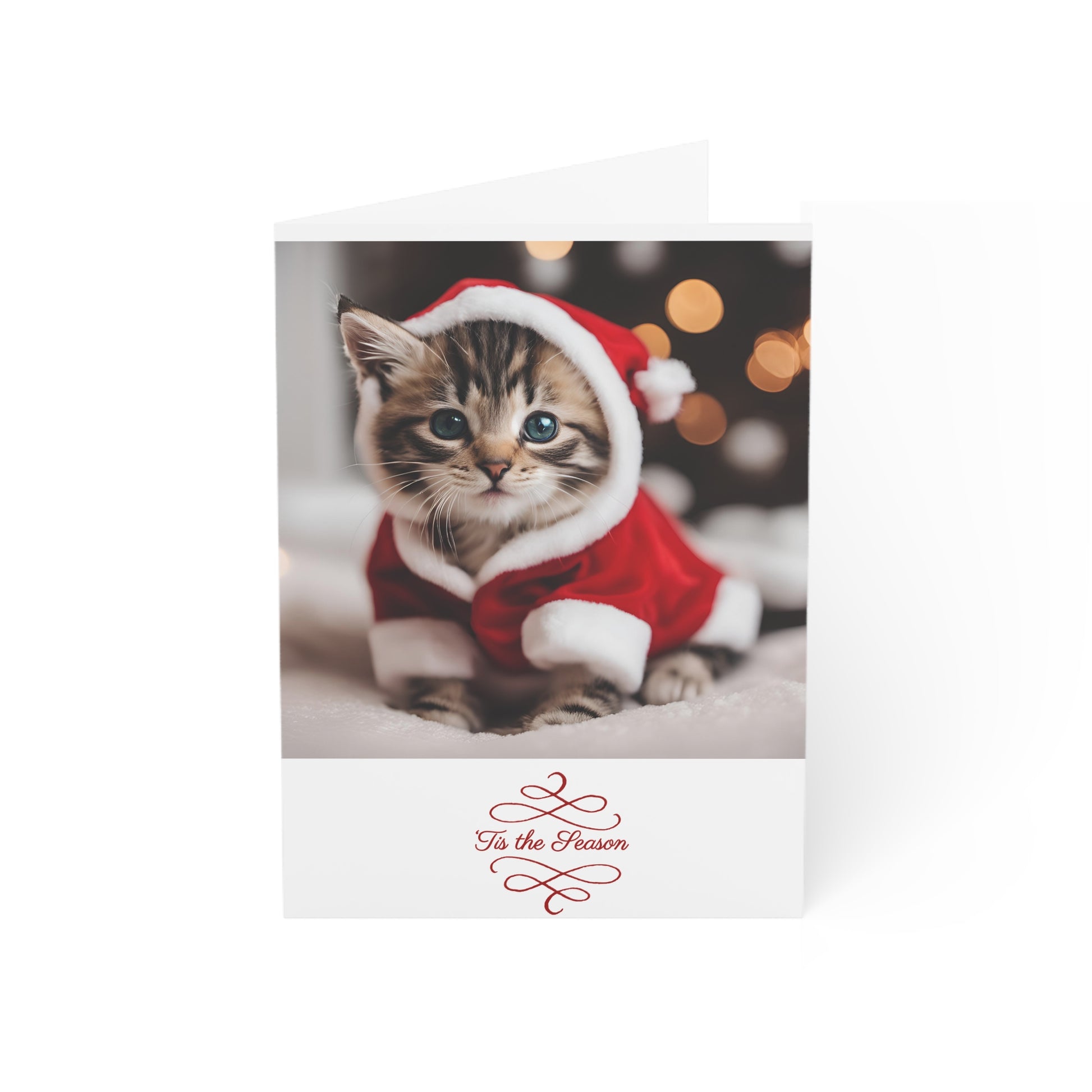 Adorable Cat Christmas Greeting Cards - Set of 1, 10, 30, or 50 - aMOOsing Designs