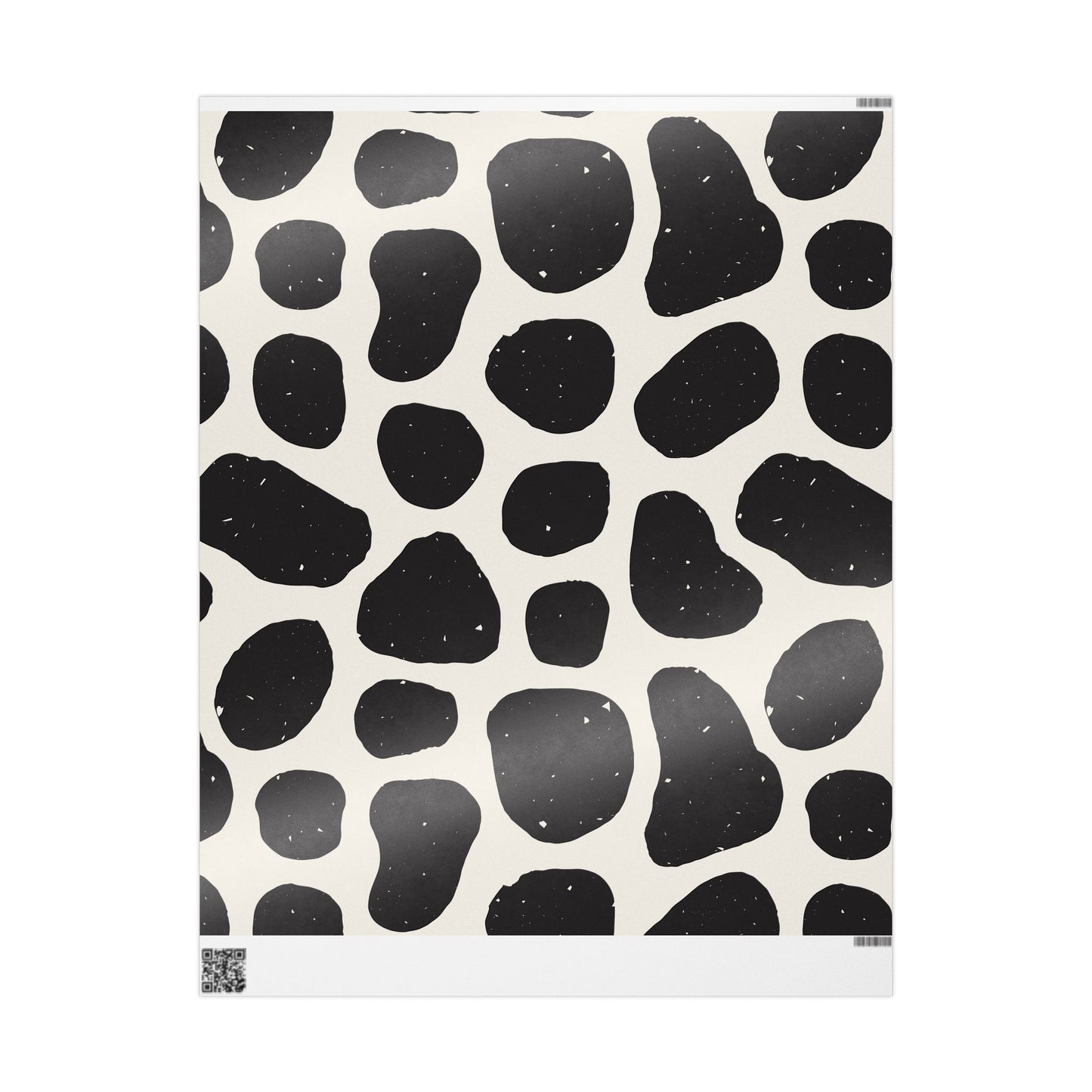 Chic Cow Print Wrapping Paper, Modern Gift Wrap, Stylish Packaging, Unique Black and White Design, Eco-Friendly Decorative - aMOOsing Designs