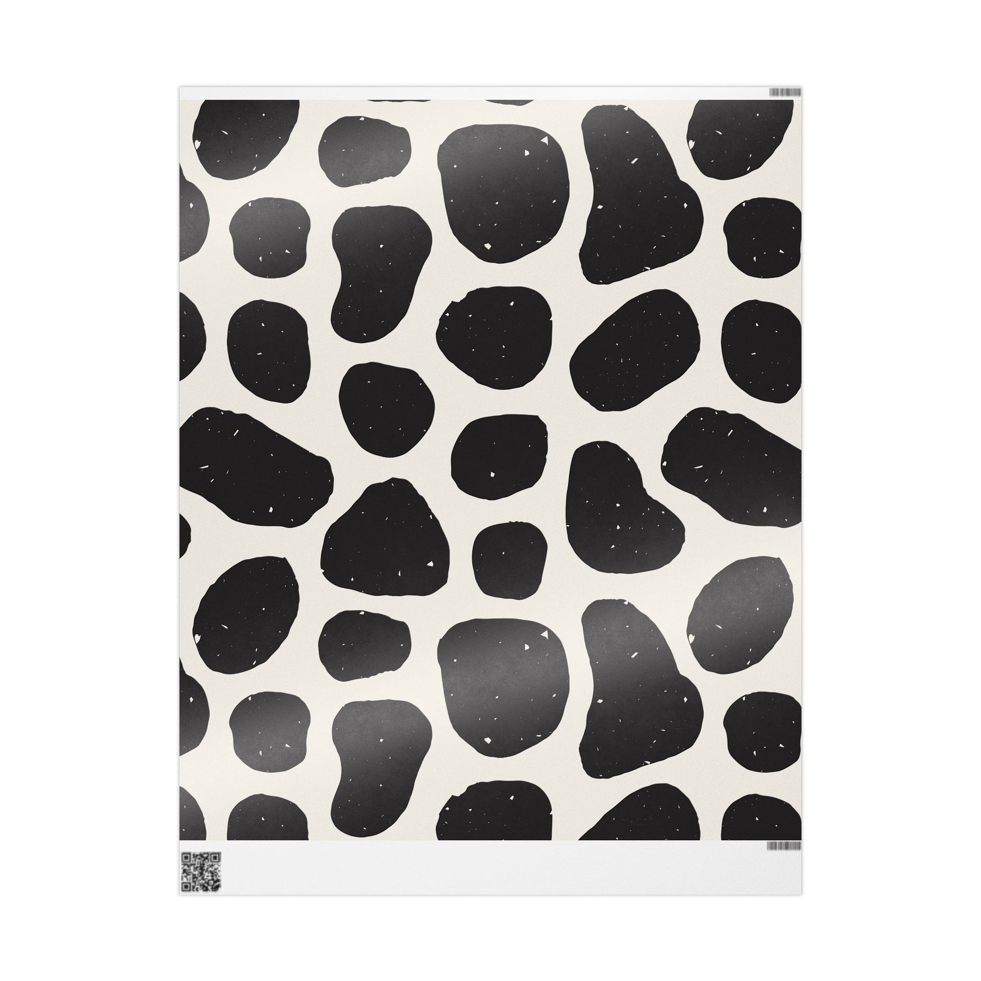 Chic Cow Print Wrapping Paper, Modern Gift Wrap, Stylish Packaging, Unique Black and White Design, Eco-Friendly Decorative - aMOOsing Designs