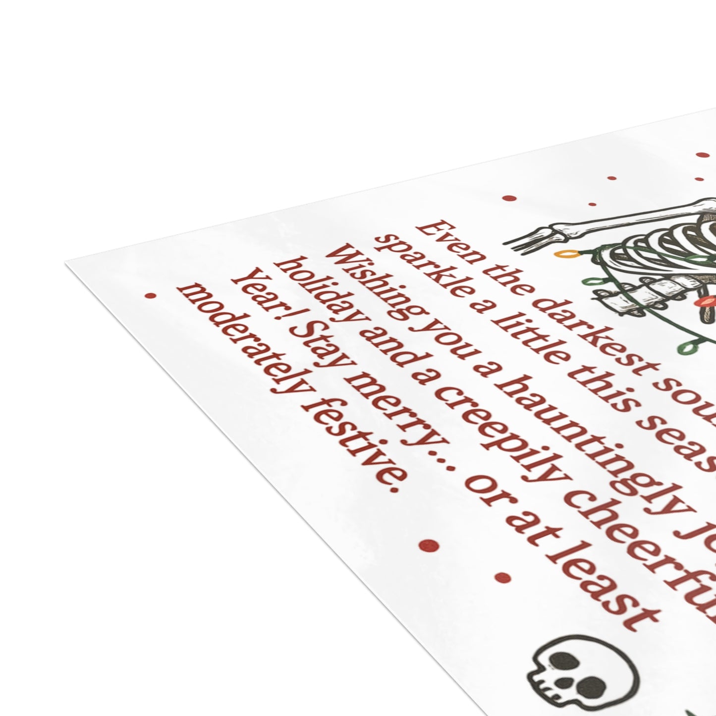 Humorous Holiday Postcard Bundle for Christmas, Skeleton Greetings, Unique Gift Idea, Seasonal Card Set, Creepy Cheerful Wishes