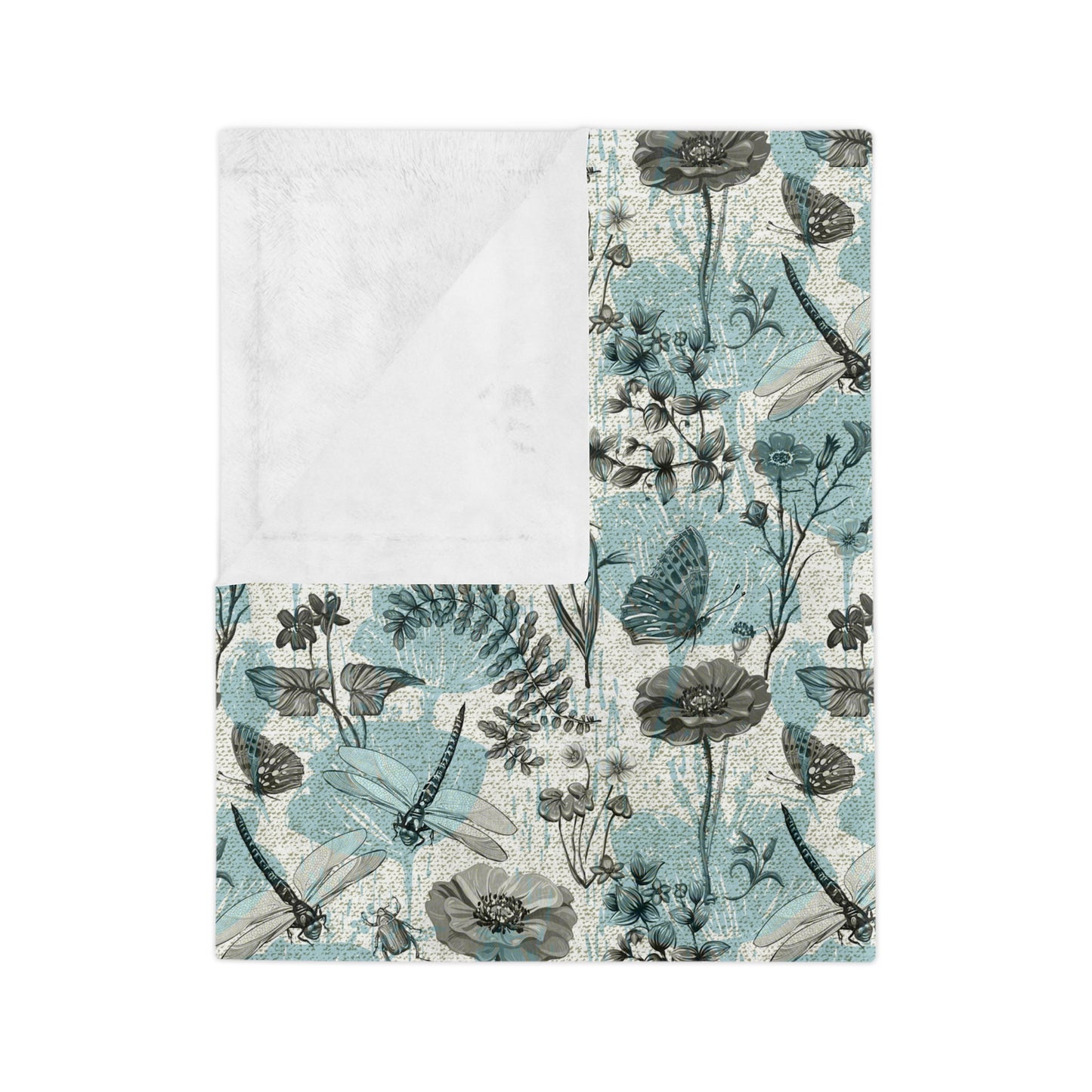 Floral Microfiber Blanket, Cozy Home Decor, Travel Throw, Gift for Nature Lovers, Soft Blanket for All Seasons, Elegant Indoor Styling