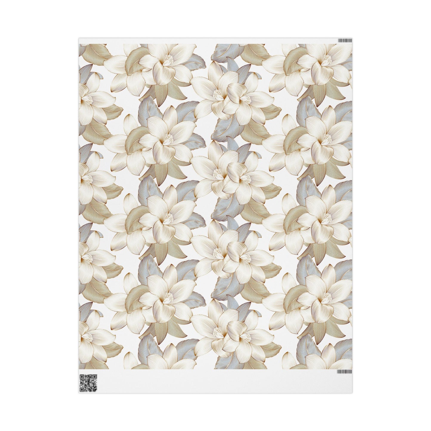 Elegant Floral Wrapping Paper, Gift Wrap for Special Occasions, Eco-Friendly Gift Wrapping, Wedding, Birthday, Christmas - aMOOsing Designs