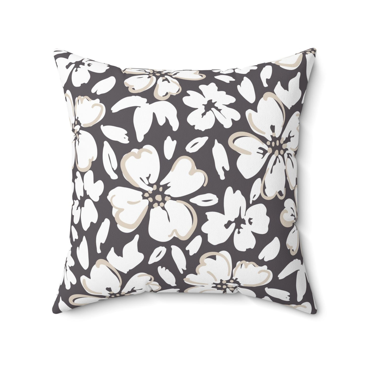 Chic Floral Square Pillow, Cozy Home Decor, Modern Cushion, Gift for Her, Housewarming Present, Living Room Accent - aMOOsing Designs