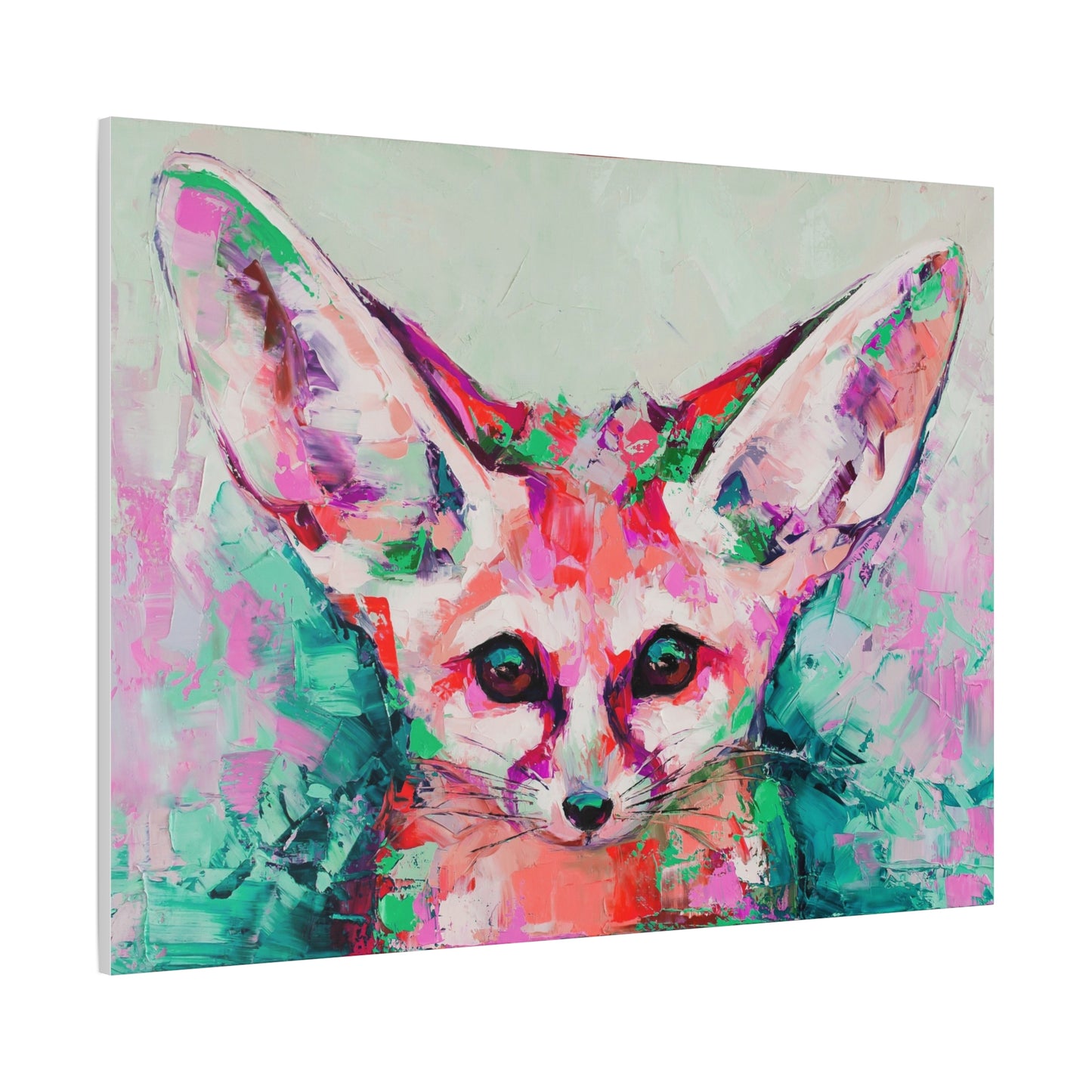Vibrant Fennec Fox Canvas Art - Colorful Stretched Wall Decor - aMOOsing Designs