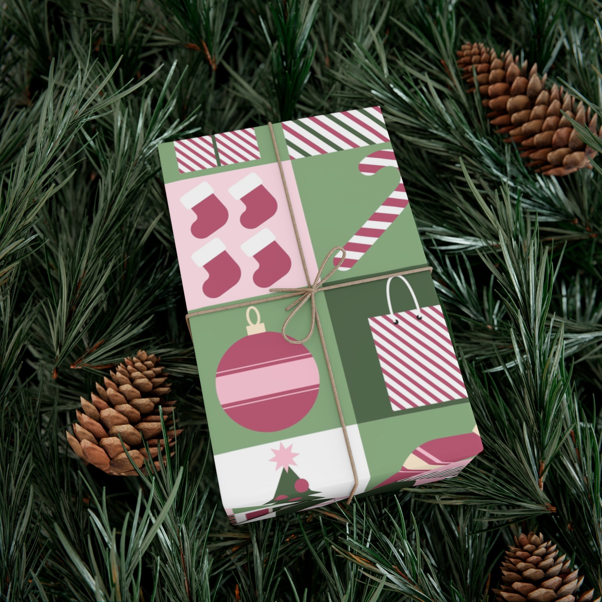 Festive Holiday Gift Wrap Papers - Christmas Patterns for Joyful Gifting - aMOOsing Designs
