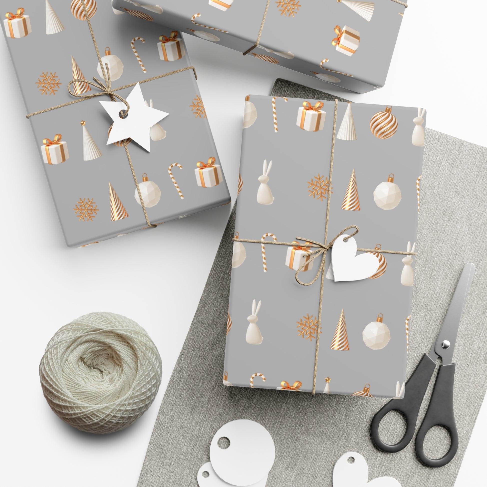 Silver and Gold- Classical, Elegant Gift Wrapping Papers - aMOOsing Designs