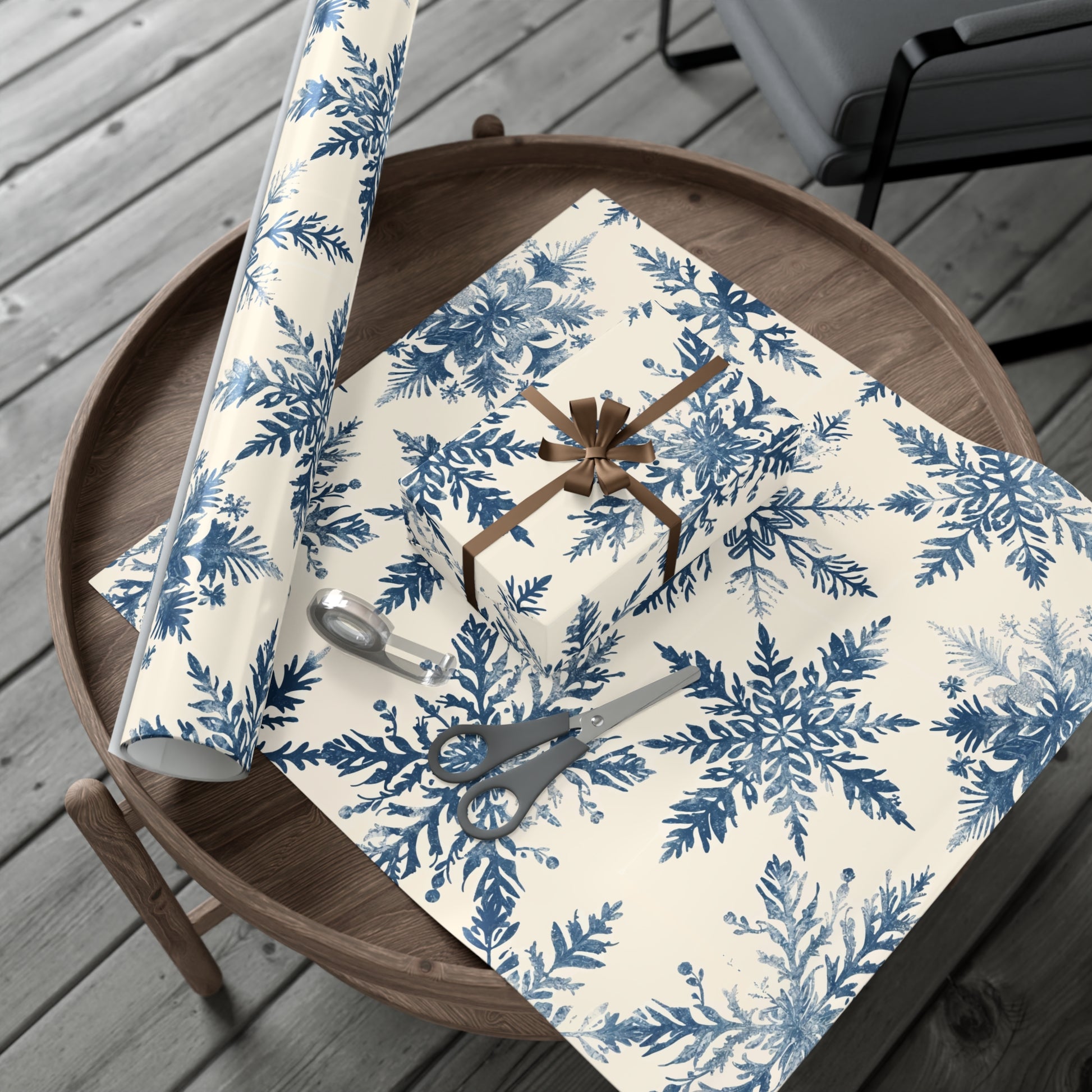 Elegant Snowflake Gift Wrap Papers - Perfect for Holidays and Celebrations - aMOOsing Designs