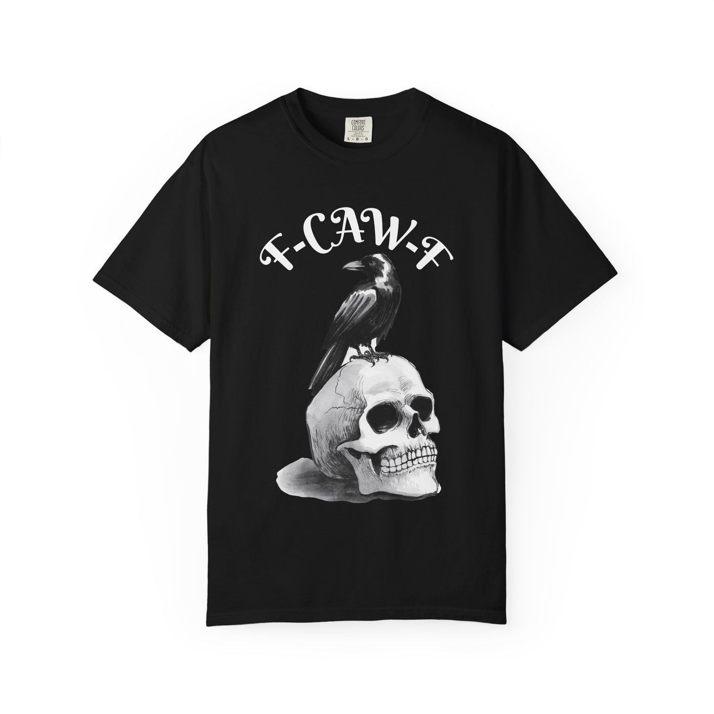 Skull & Crow Tee, Edgy Graphic T-shirt, Unisex Casual Wear, Halloween Costume Shirt, Gothic Style Apparel