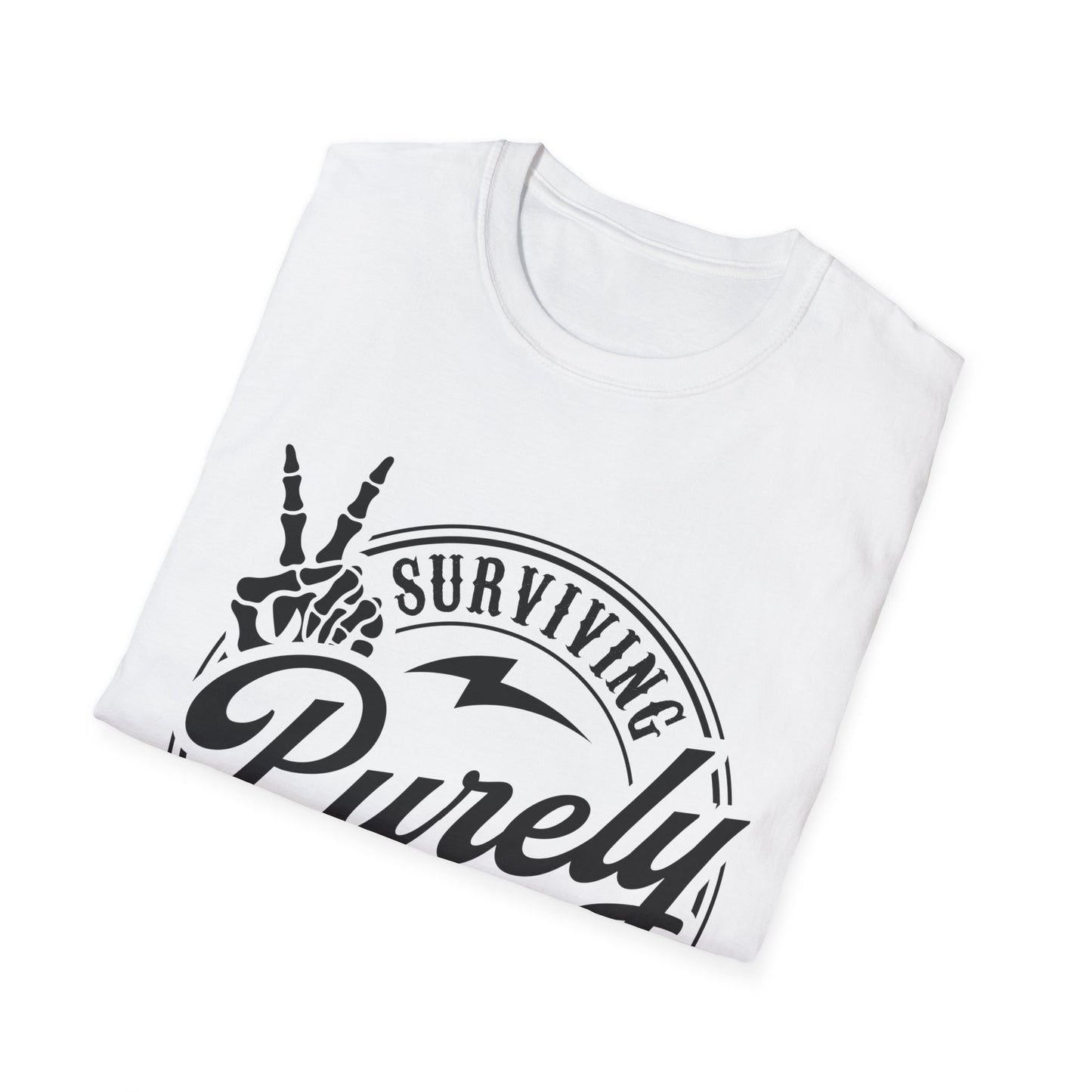 Surviving Purely Out of Spite- Funny Men's Softstyle T-Shirt