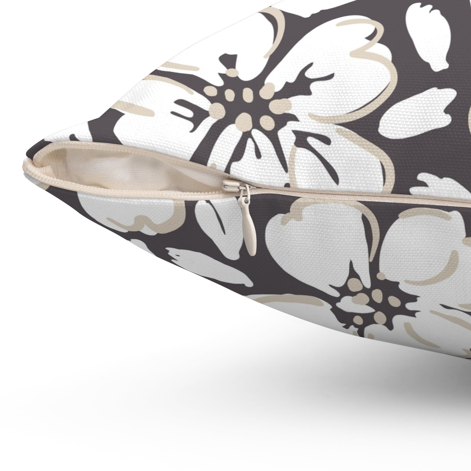 Chic Floral Square Pillow, Cozy Home Decor, Modern Cushion, Gift for Her, Housewarming Present, Living Room Accent - aMOOsing Designs