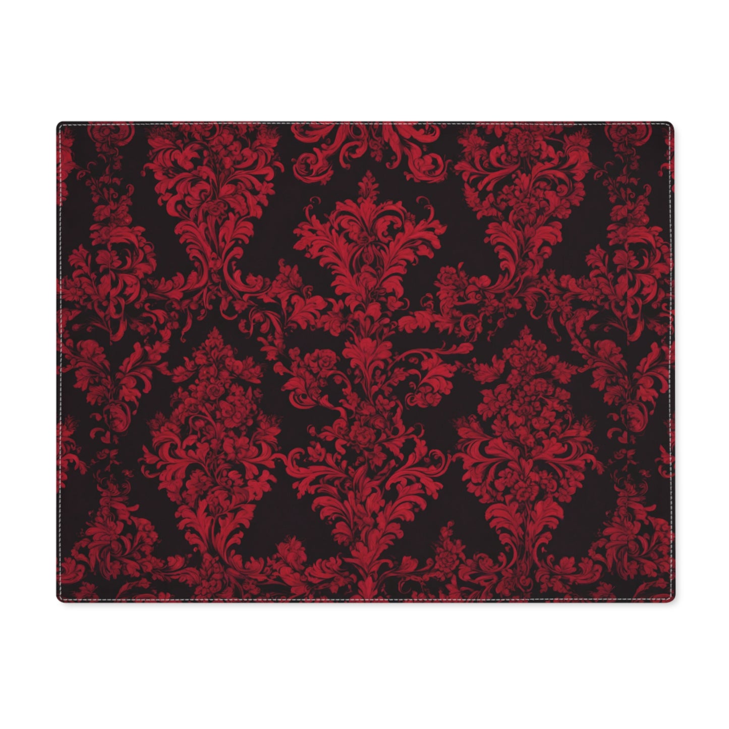 Elegant Red Floral Placemat, Decorative Dining Mat for Table Setting, Home Decor, Kitchen Accessory, Gift Idea, Party Use