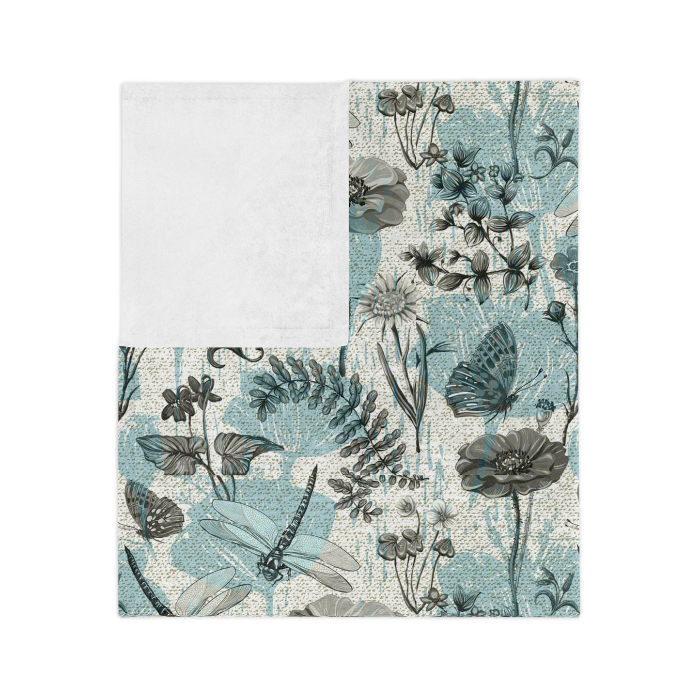 Floral Microfiber Blanket, Cozy Home Decor, Travel Throw, Gift for Nature Lovers, Soft Blanket for All Seasons, Elegant Indoor Styling