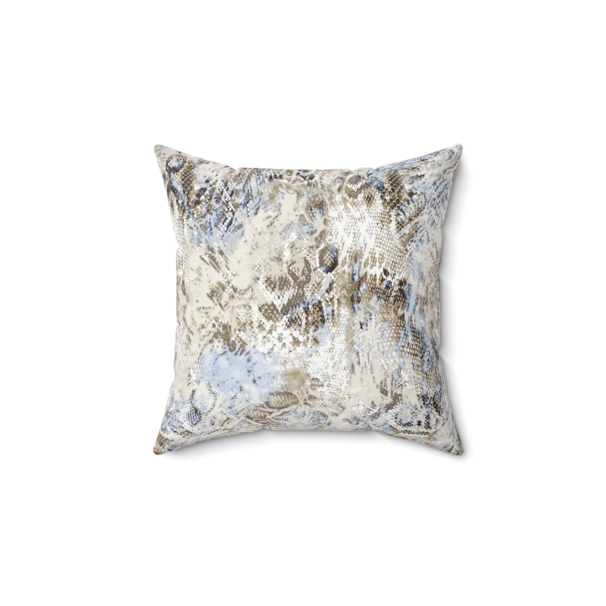 Snakeskin Print Decorative Pillow, Boho Home Decor, Couch Cushion, Cozy Living Room Accent, Unique Gift Idea - aMOOsing Designs