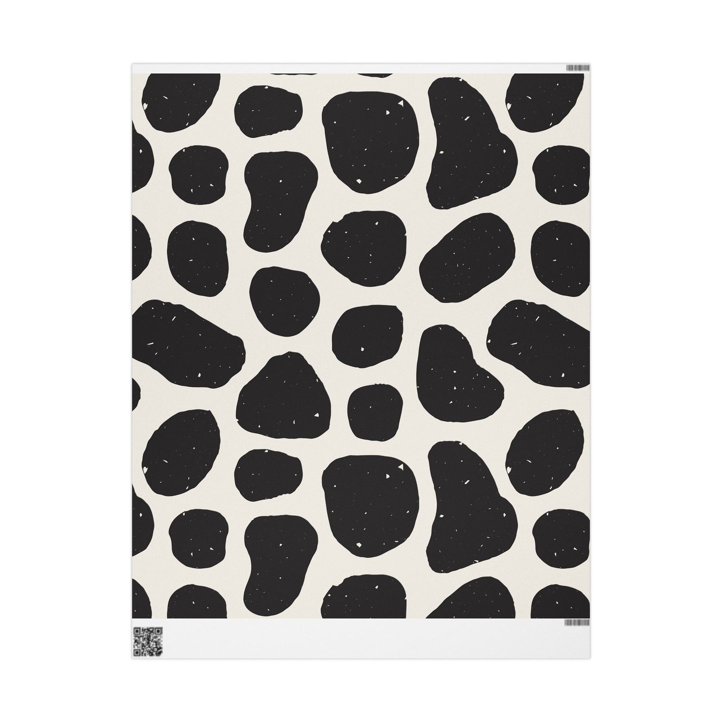 Chic Cow Print Wrapping Paper, Modern Gift Wrap, Stylish Packaging, Unique Black and White Design, Eco-Friendly Decorative - aMOOsing Designs
