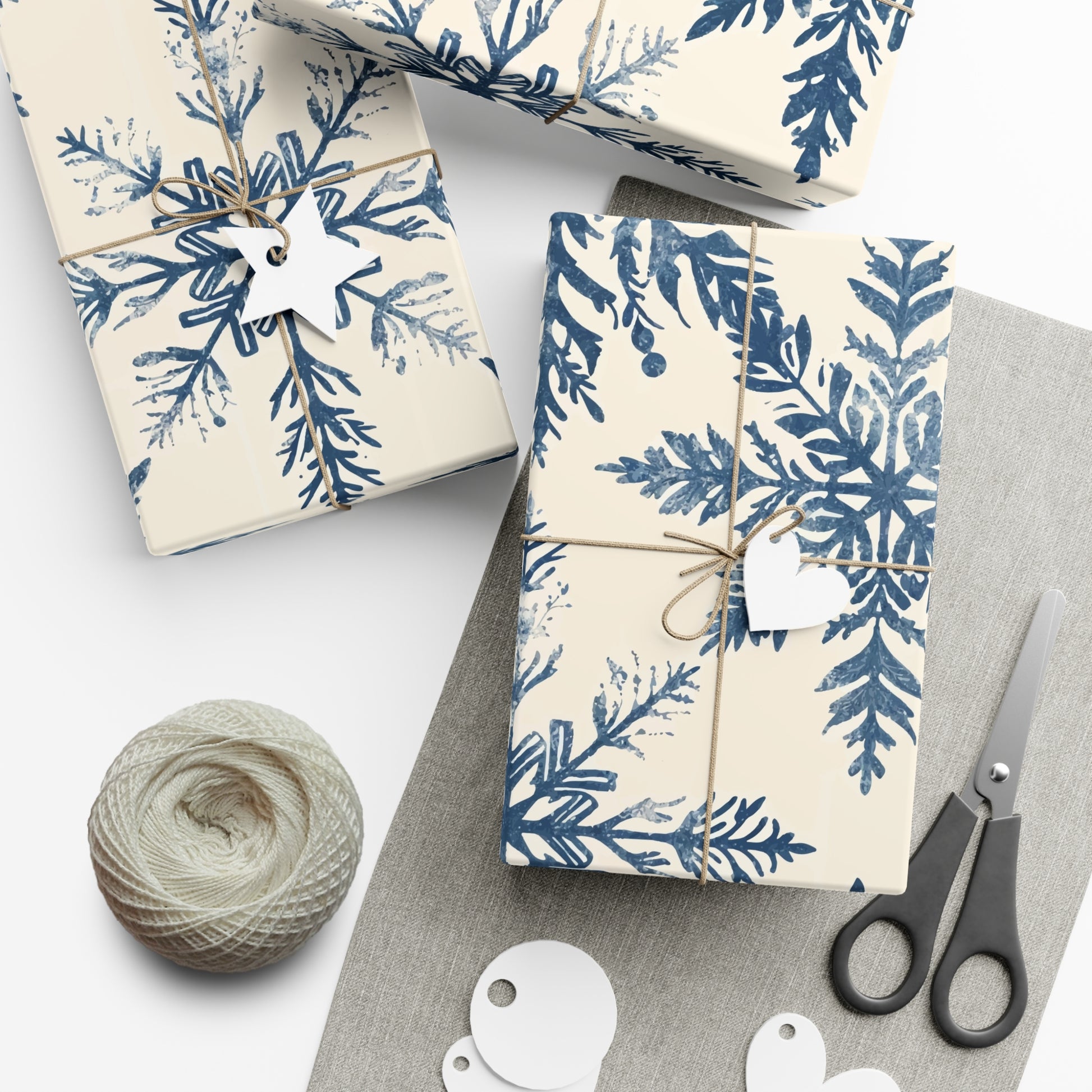 Elegant Snowflake Gift Wrap Papers - Perfect for Holidays and Celebrations - aMOOsing Designs