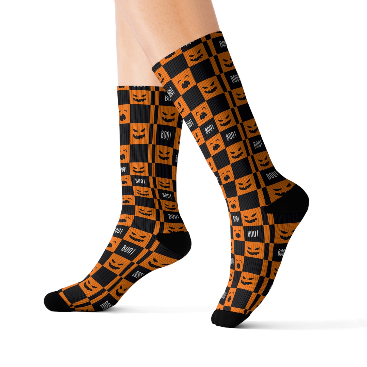 Halloween Sublimation Socks, Fun Halloween Socks, Boo Socks, Trick or Treat Socks, Cozy Socks for Fall