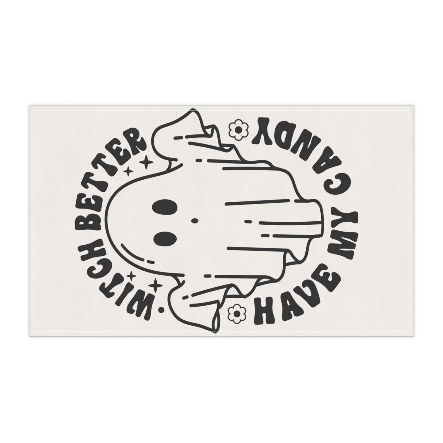 Witch Better Have My Candy Tea Towels, Fun Ghost Design Kitchen Decor, Perfect for Halloween Parties, Gift for Home Cooks, Kitchen Accessories