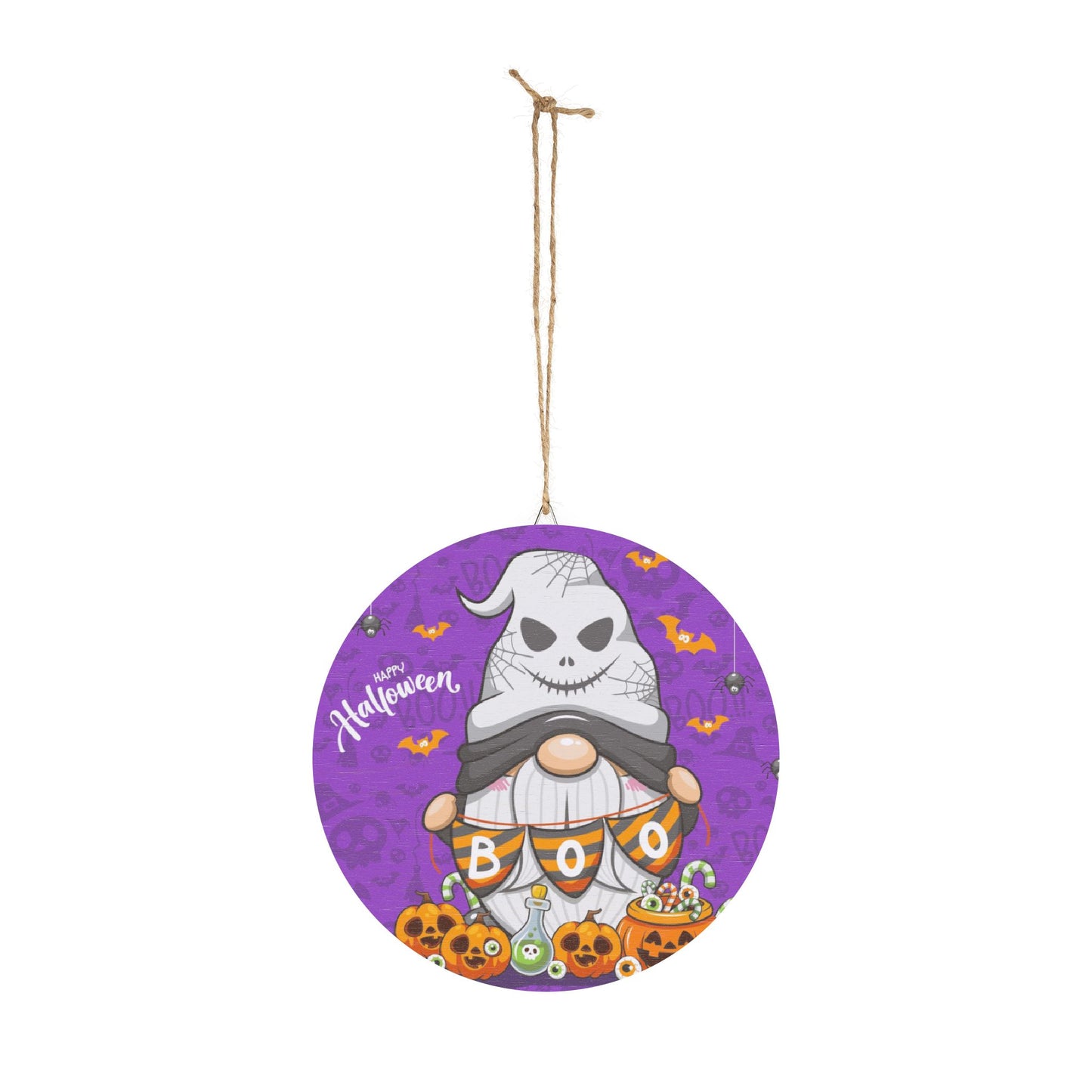 Wood Door Signs, Halloween Gnome Decor, Spooky Sign, Fall Wall Art, Rustic Halloween Decoration