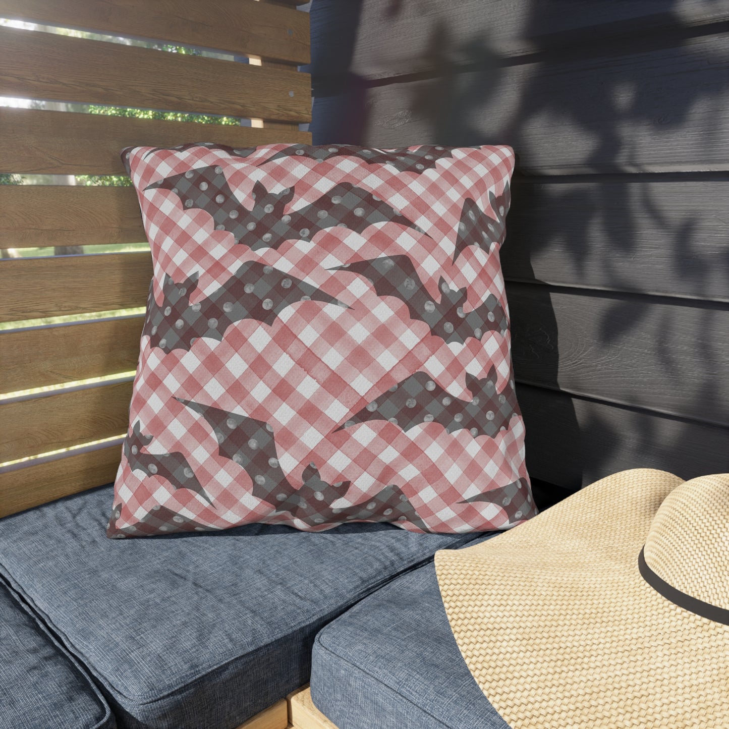 Going Batty- Halloween Outdoor Pillow - Cozy Decor, Garden Accent, Spooky Cushion, Haunted House, Fall Festivities