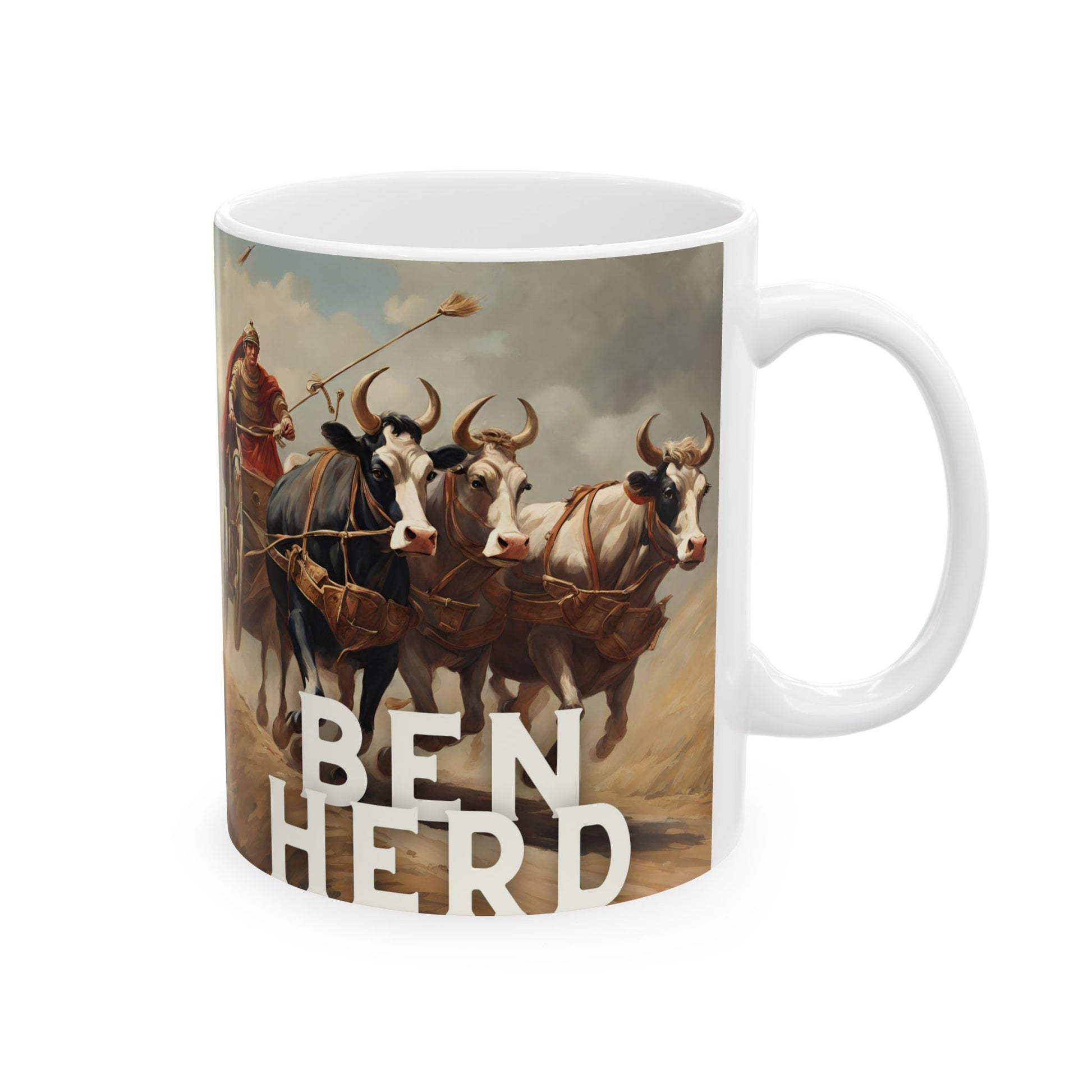 Funny Mug - Ben Herd Ceramic Coffee Cup (11oz, 15oz) - aMOOsing Designs