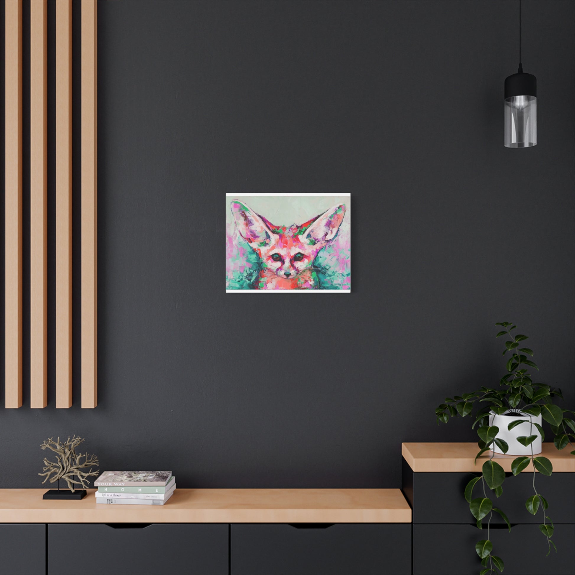 Vibrant Fennec Fox Canvas Art - Colorful Stretched Wall Decor - aMOOsing Designs