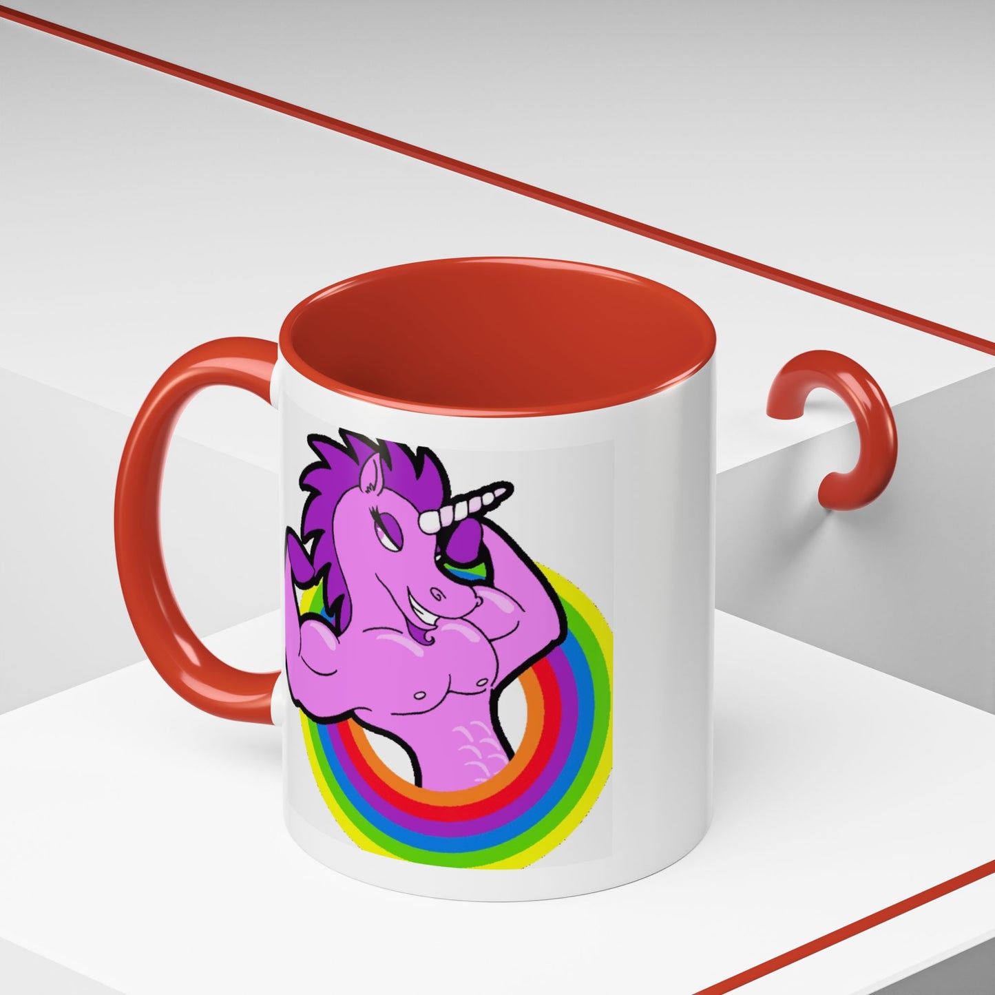 Mug Flexing Unicorn Coffee Mug (11, 15oz) - aMOOsing Designs