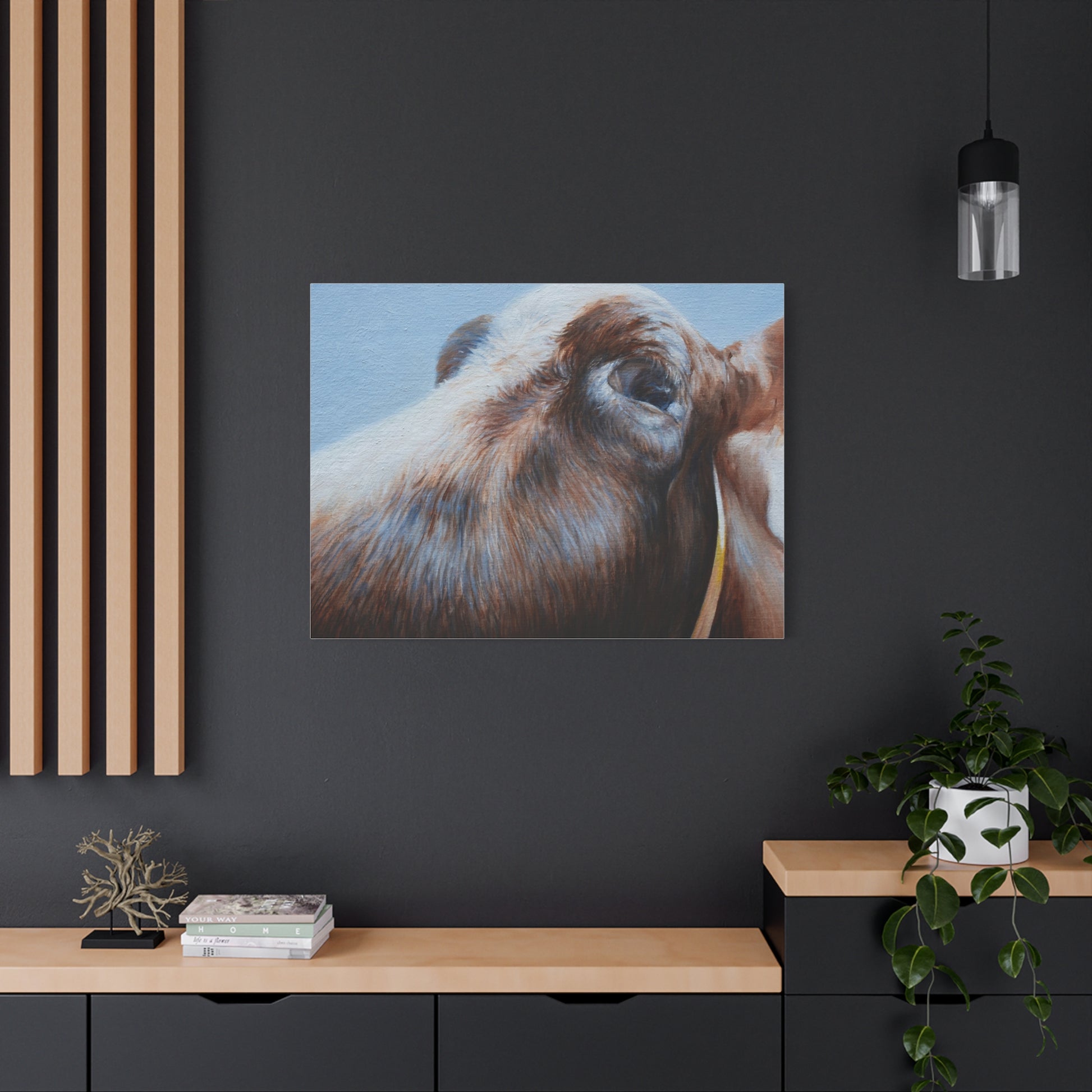 Farmhouse Chic Cow Art Canvas - Perfect for Country Decor - aMOOsing Designs
