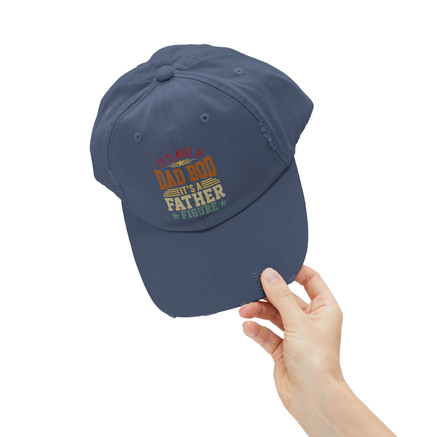 Distressed Cap | It's Not a Dad Bod, It's a Father Figure, Fun Gift for Dad, Father's Day, Casual Wear, Cap for Dads