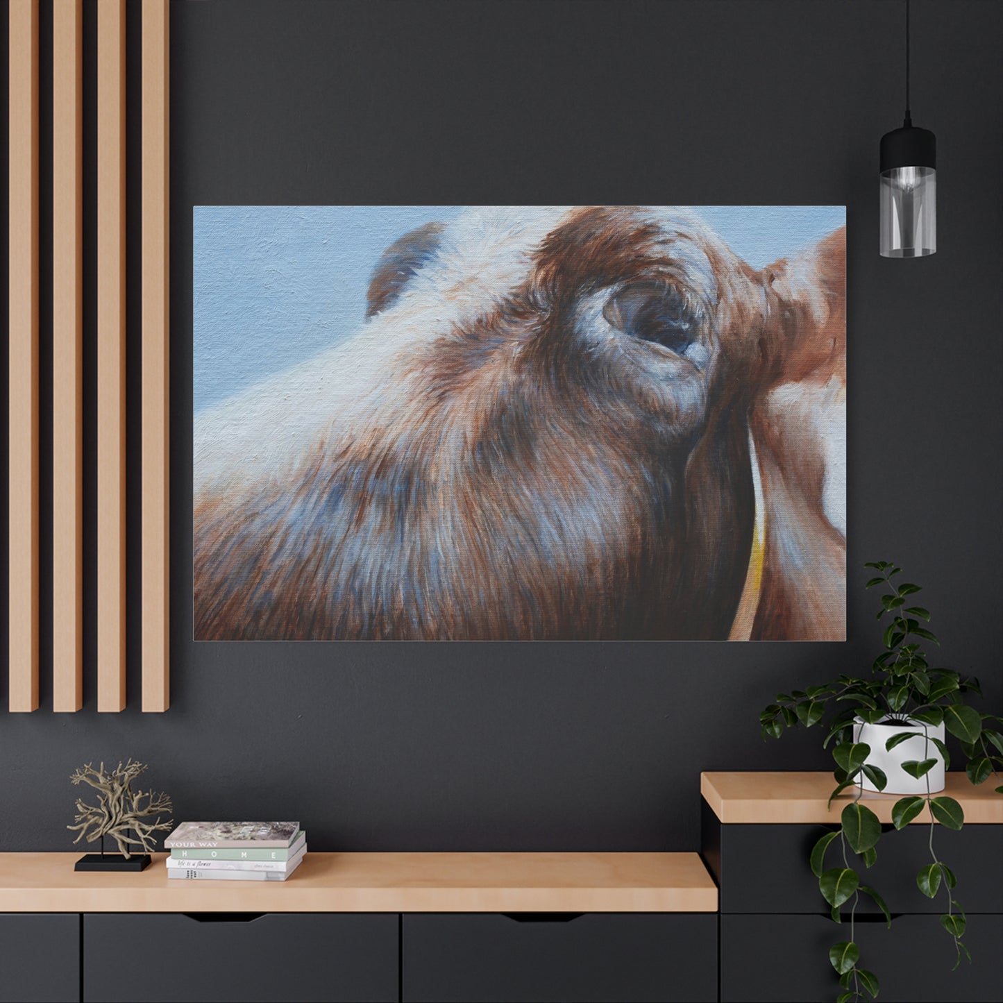 Farmhouse Chic Cow Art Canvas - Perfect for Country Decor - aMOOsing Designs