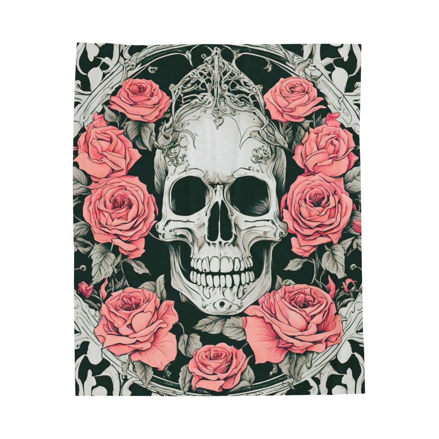 Skeleton Princess- Velveteen Plush Blanket.