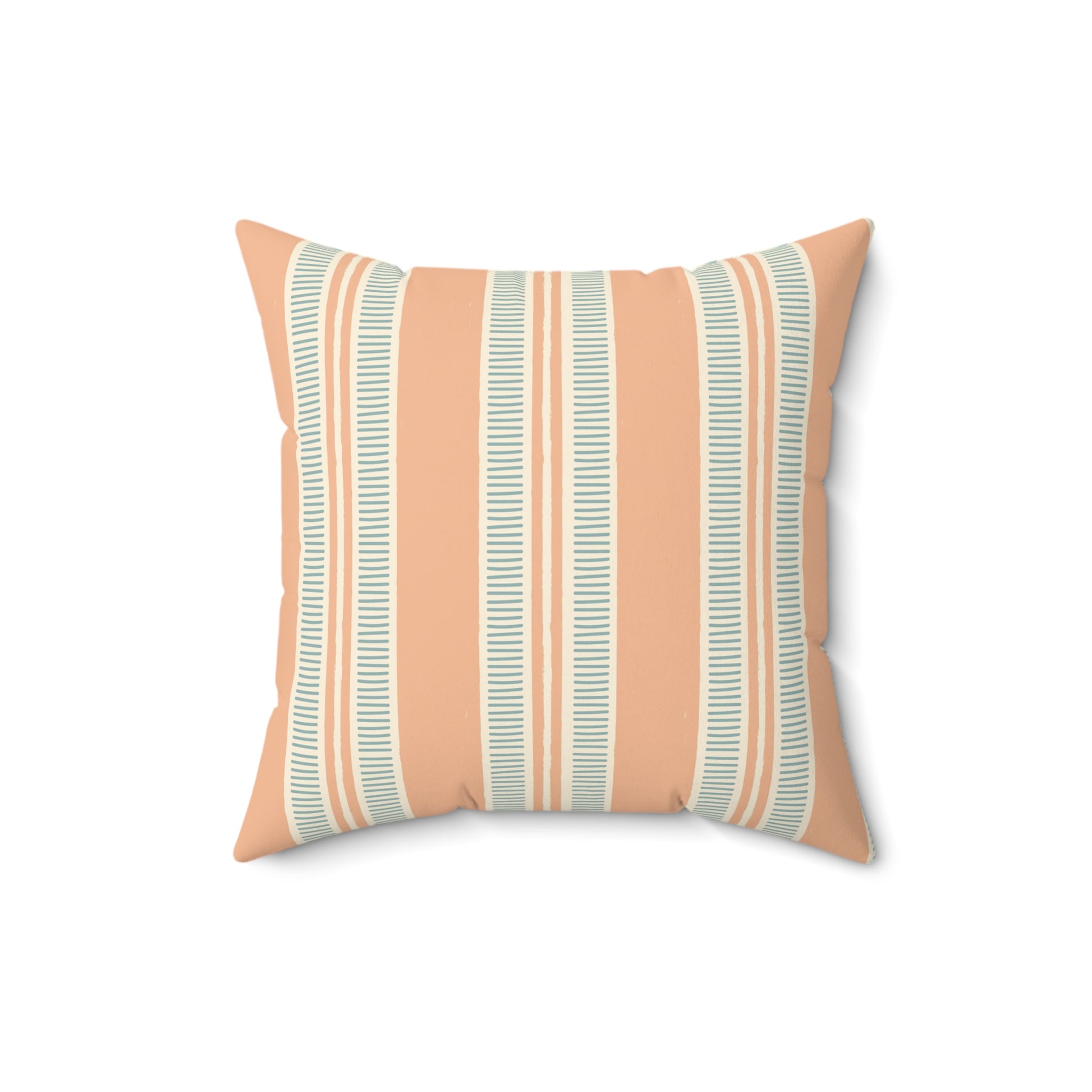 Modern Minimalist Square Pillow, Cozy Decorative Cushion for Living Room, Gift for Home Decor Lovers, Neutral Striped Accent - aMOOsing Designs