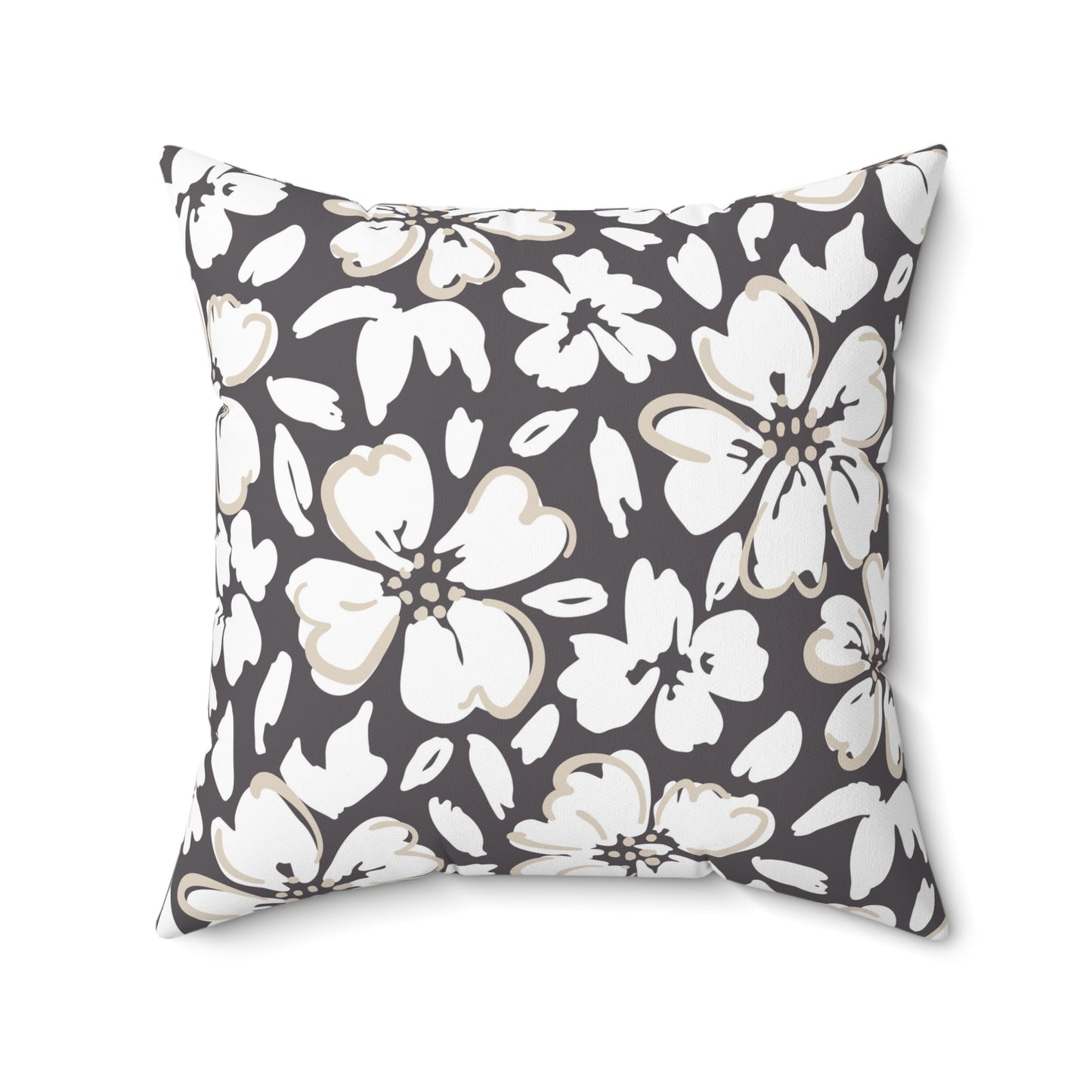 Chic Floral Square Pillow, Cozy Home Decor, Modern Cushion, Gift for Her, Housewarming Present, Living Room Accent - aMOOsing Designs