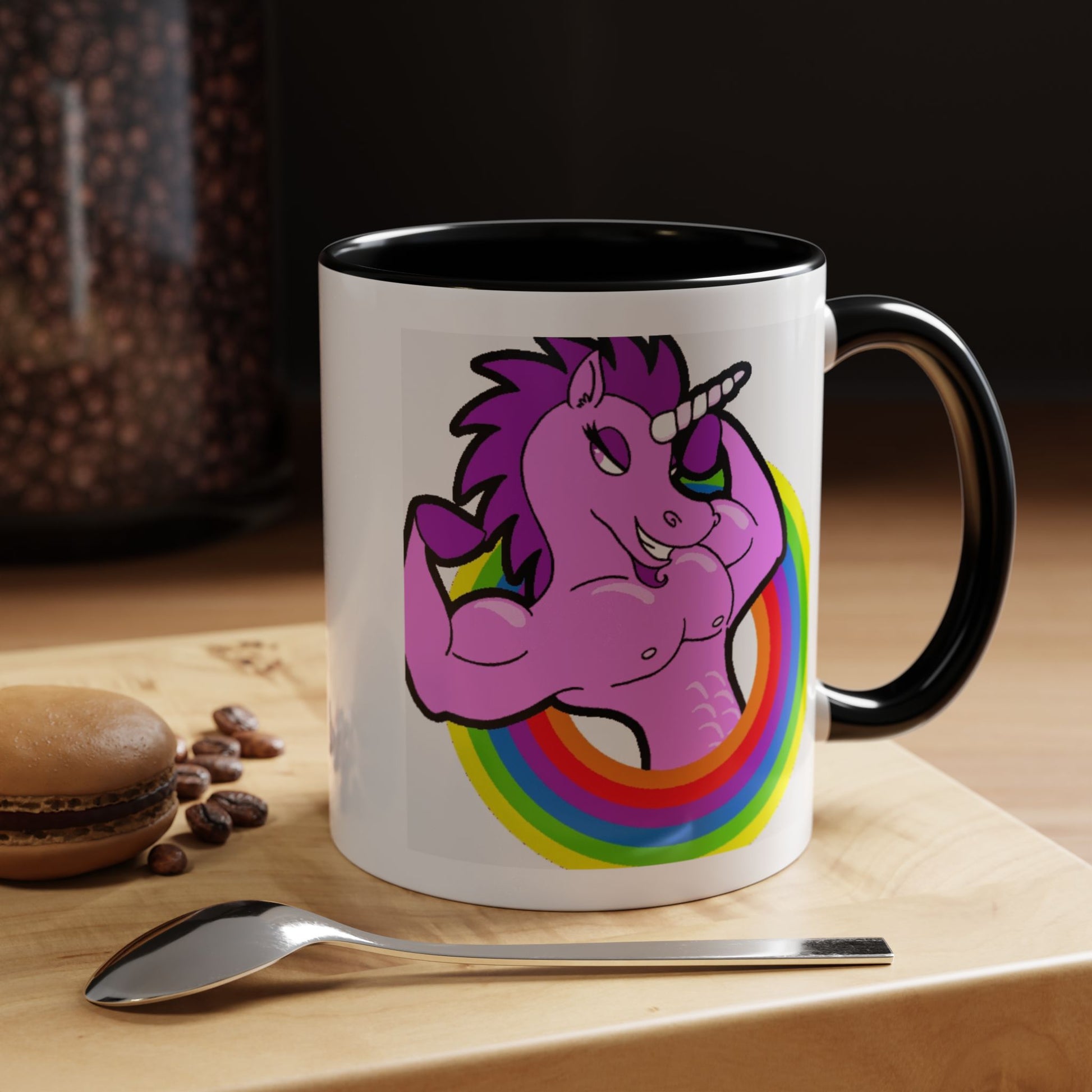 Mug Flexing Unicorn Coffee Mug (11, 15oz) - aMOOsing Designs