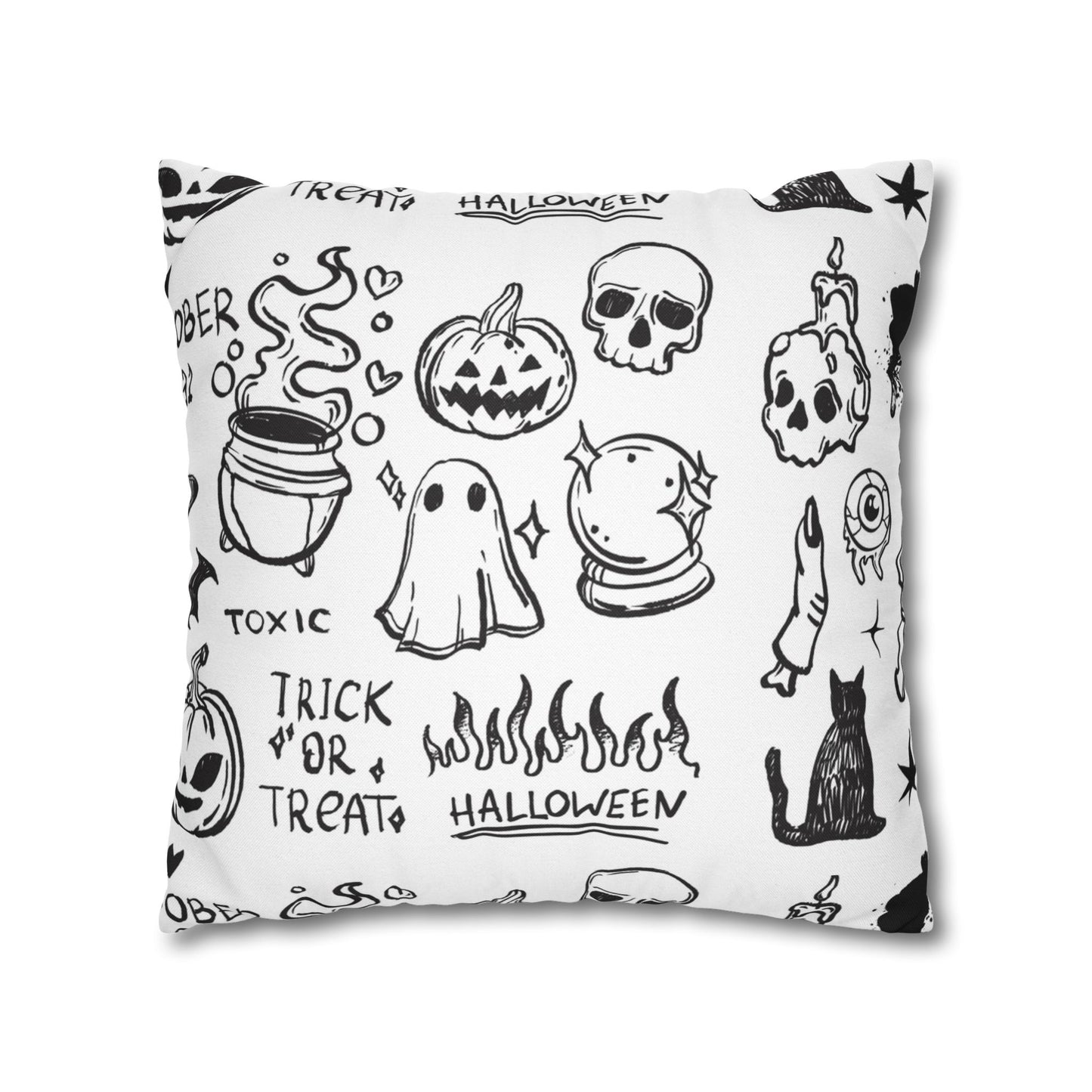 Halloween Ghost Pillowcase, Boo Decor, Spooky Home Cushion, Fall Pillows, Trick or Treat Theme, Holiday Accent Throw