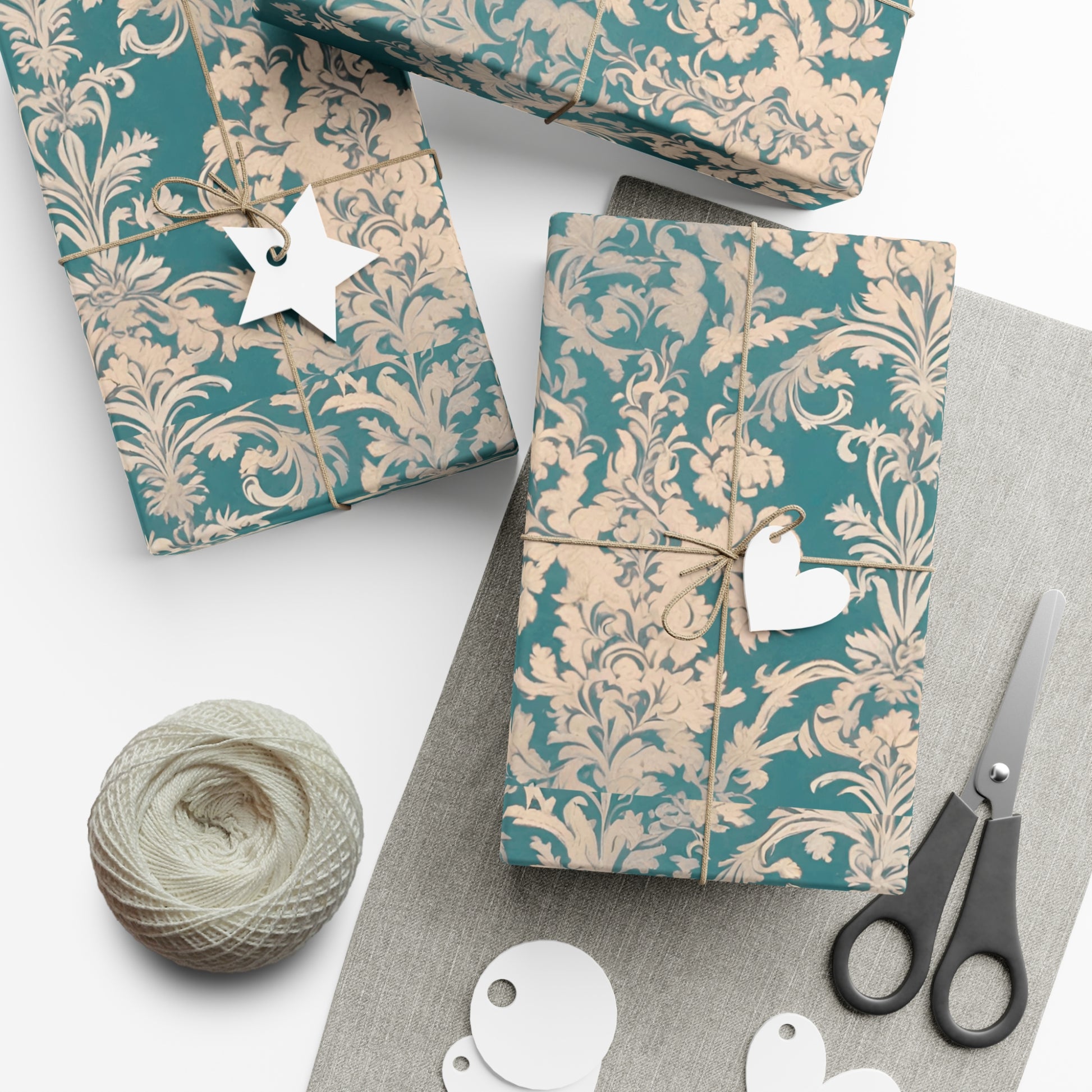Elegant Floral Gift Wrap Papers, Artisanal Wrapping Paper for Birthdays, Weddings, Holidays, Eco-Friendly Packaging - aMOOsing Designs