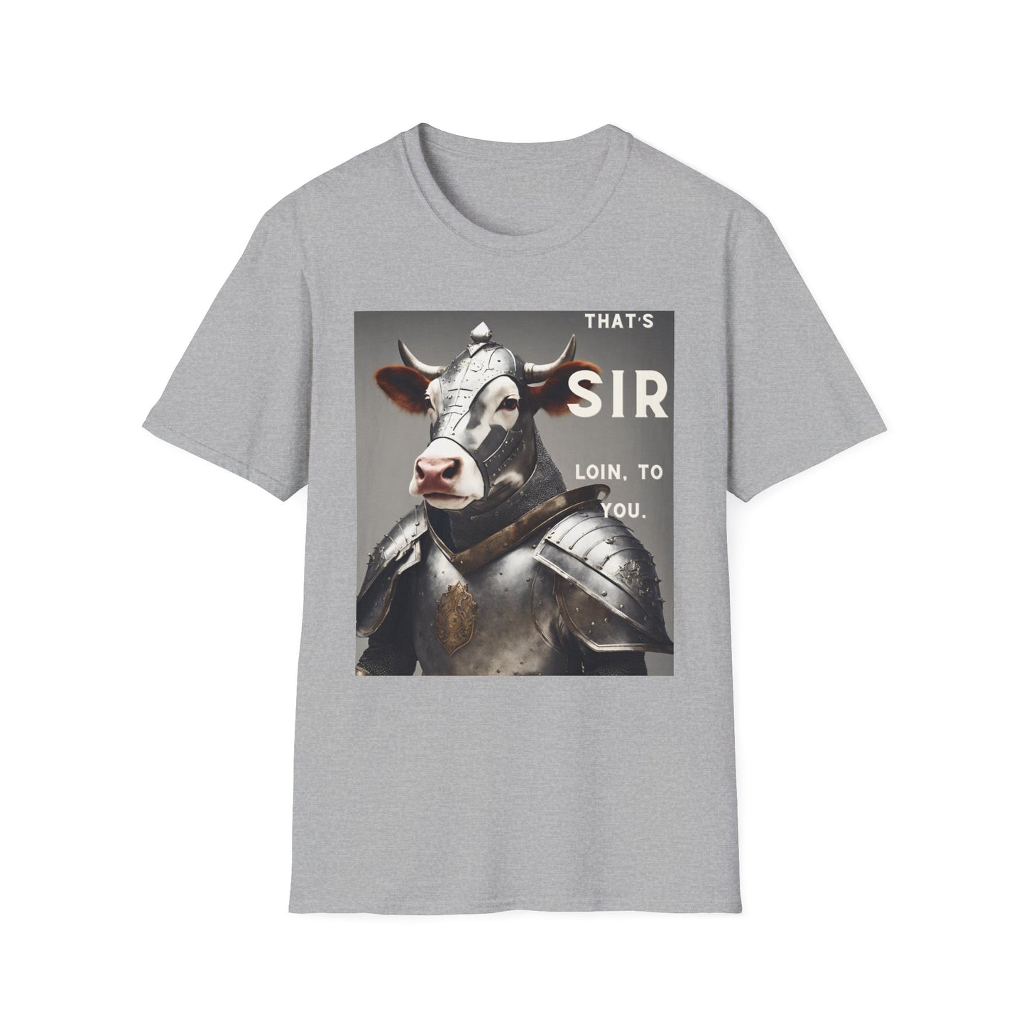 SIR Loin- Unisex Softstyle T-Shirt - aMOOsing Designs