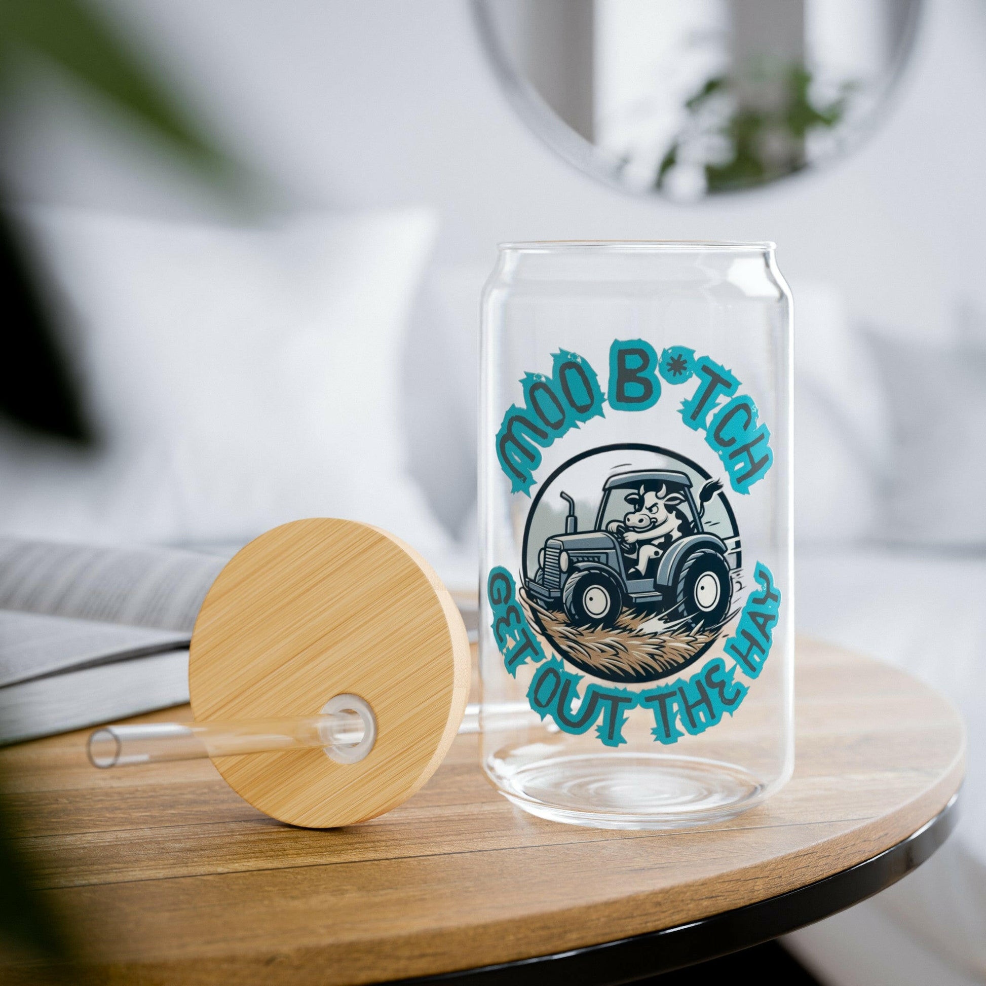 MOO B*tch- Sipper Glass, 16oz.