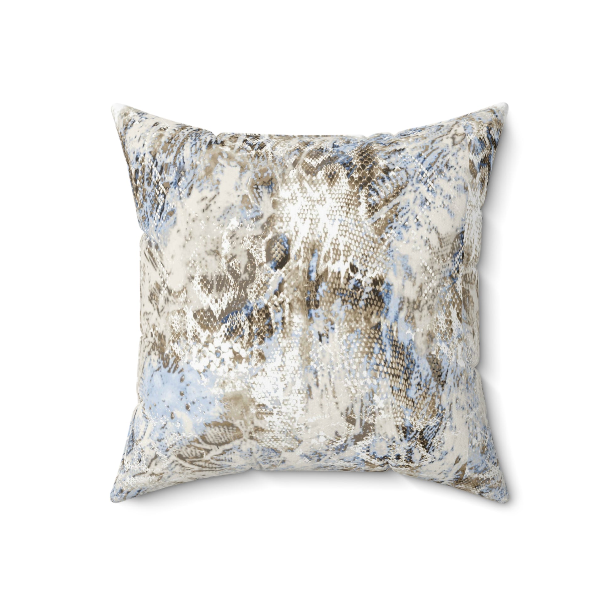 Snakeskin Print Decorative Pillow, Boho Home Decor, Couch Cushion, Cozy Living Room Accent, Unique Gift Idea - aMOOsing Designs