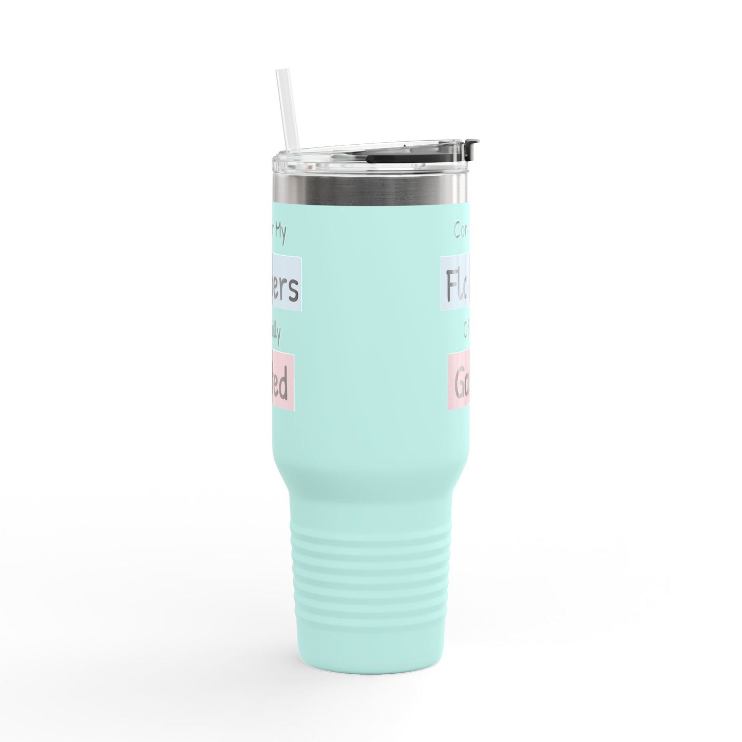 Funny Insulated Travel Mug - 40oz 'Consider My Flabbers Officially Gasted' - aMOOsing Designs